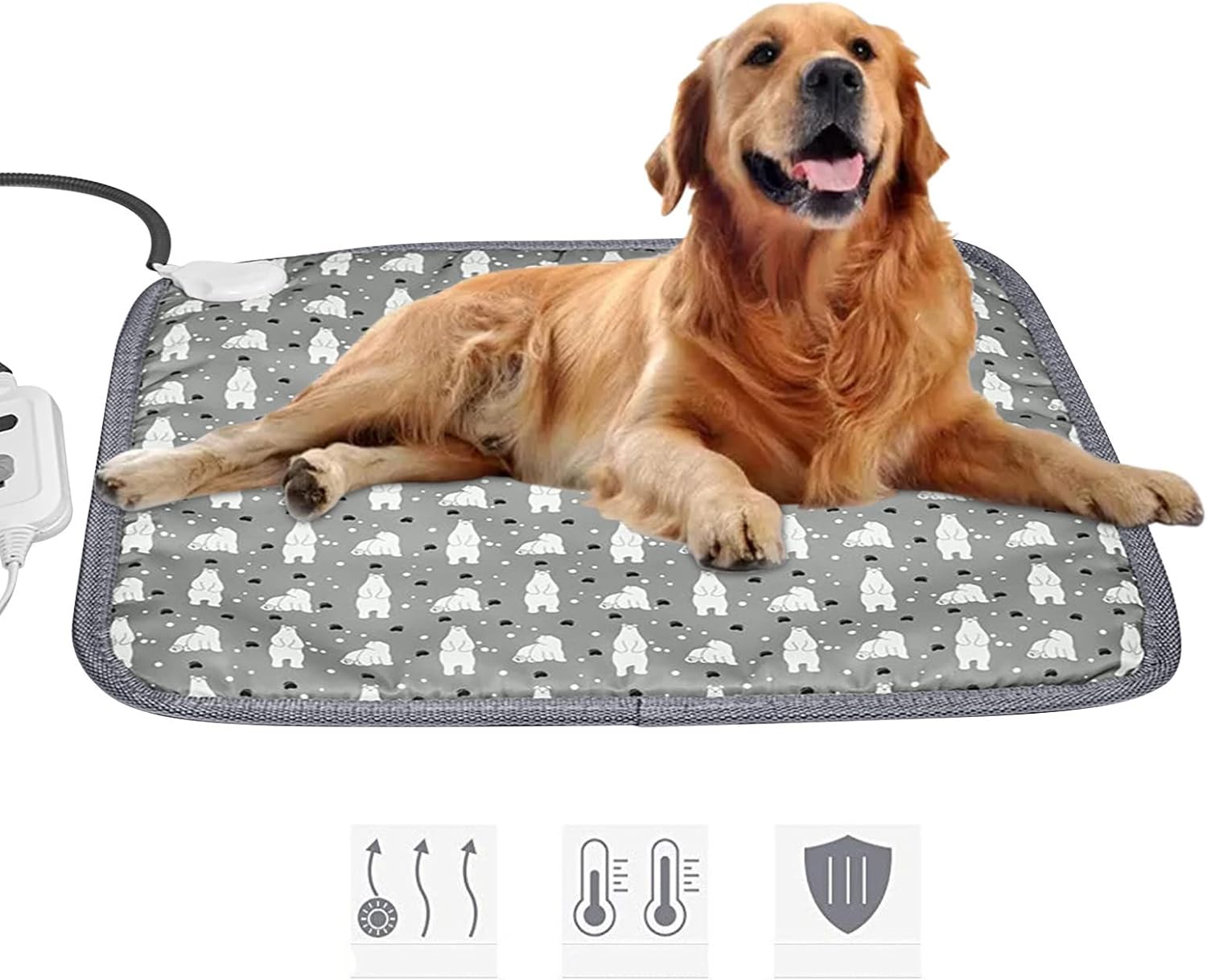 Uklsqma Pet Heating Pad, Adjustables Temperature Dog and