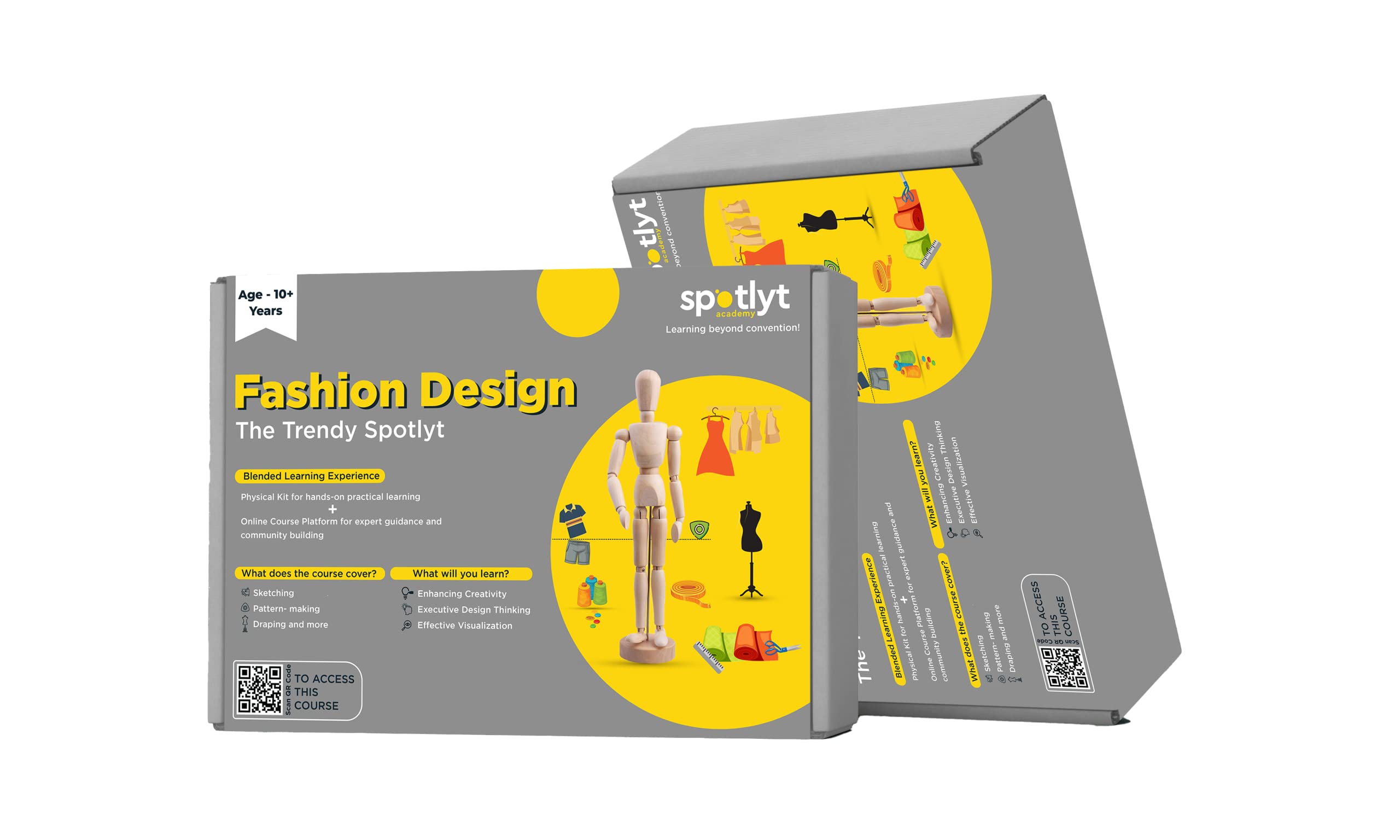 Spotlyt Academy Fashion Design Kit With Online Course, Construction Based Activity/Learn Fashion Designing/Gift Item for Kids and Adults (Access Code inside the Kit for online course) (B09PBWMN8V) Amazon Price History, Amazon Price Tracker