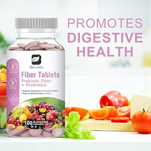 Miniatura 6 de B BEWORTHS Prebióticos y probióticos para mujeres y hombres - Suplemento dietético de fibra probiótica para la salud digestiva, enzimas digestivas