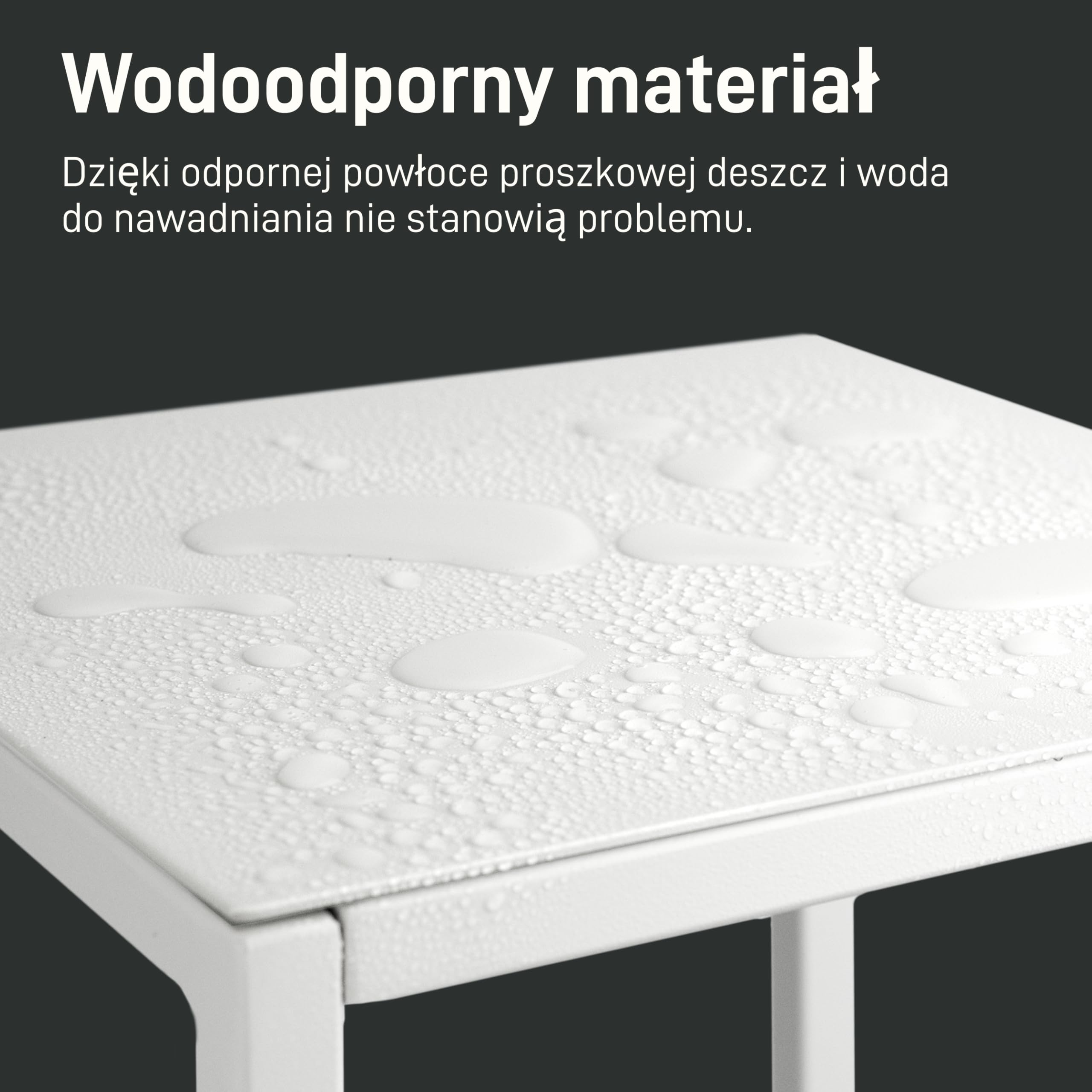 Natural Goods Berlin 1 x stojak na kwiaty, metalowy, biały, 70 cm – prostokątny dekoracyjny stojak na rośliny – taboret na kwiaty, odporny na warunki atmosferyczne, stabilny i łatwy w utrzymaniu –