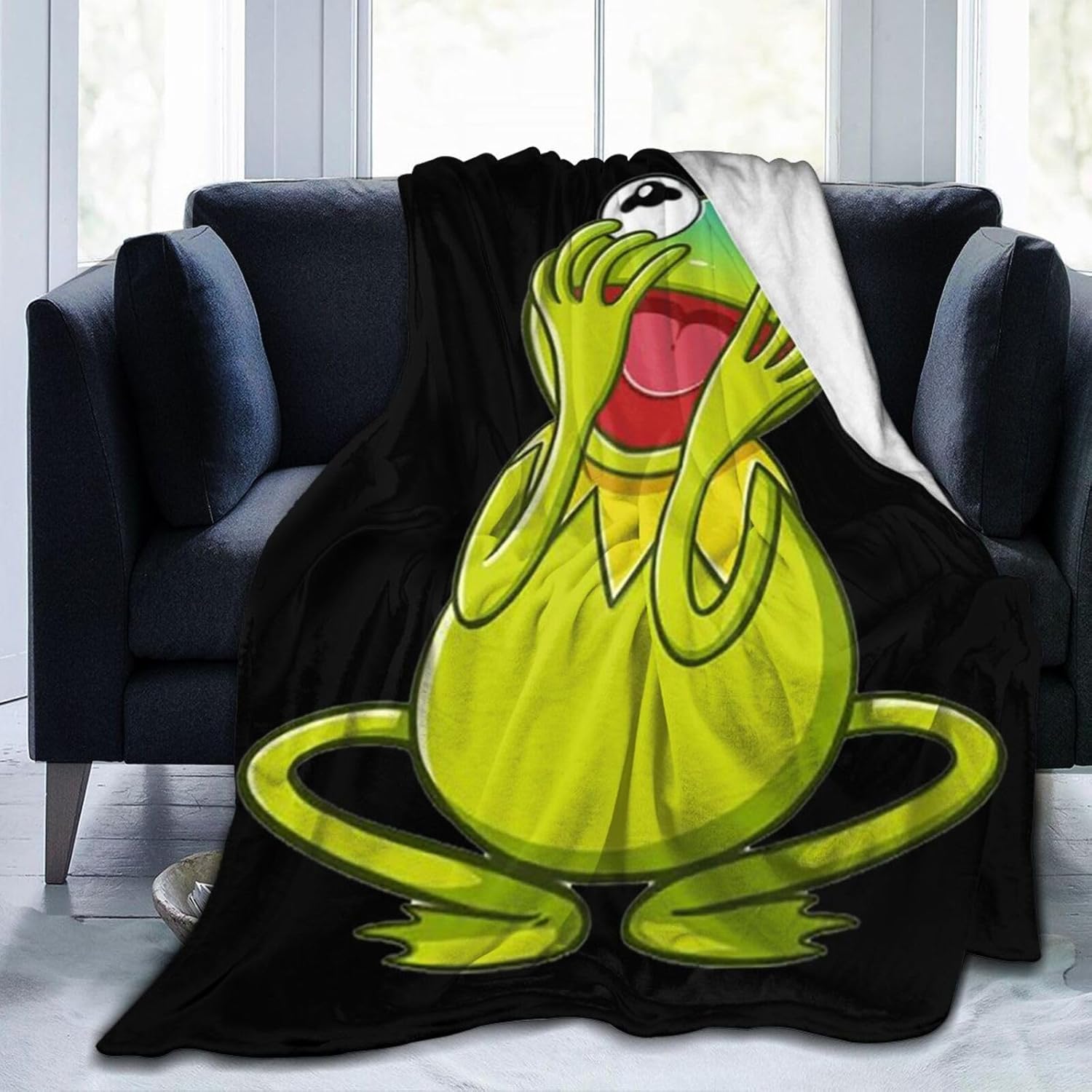 DSERC Kermit Cartoon The Frog Anime Throw Blanket Soft
