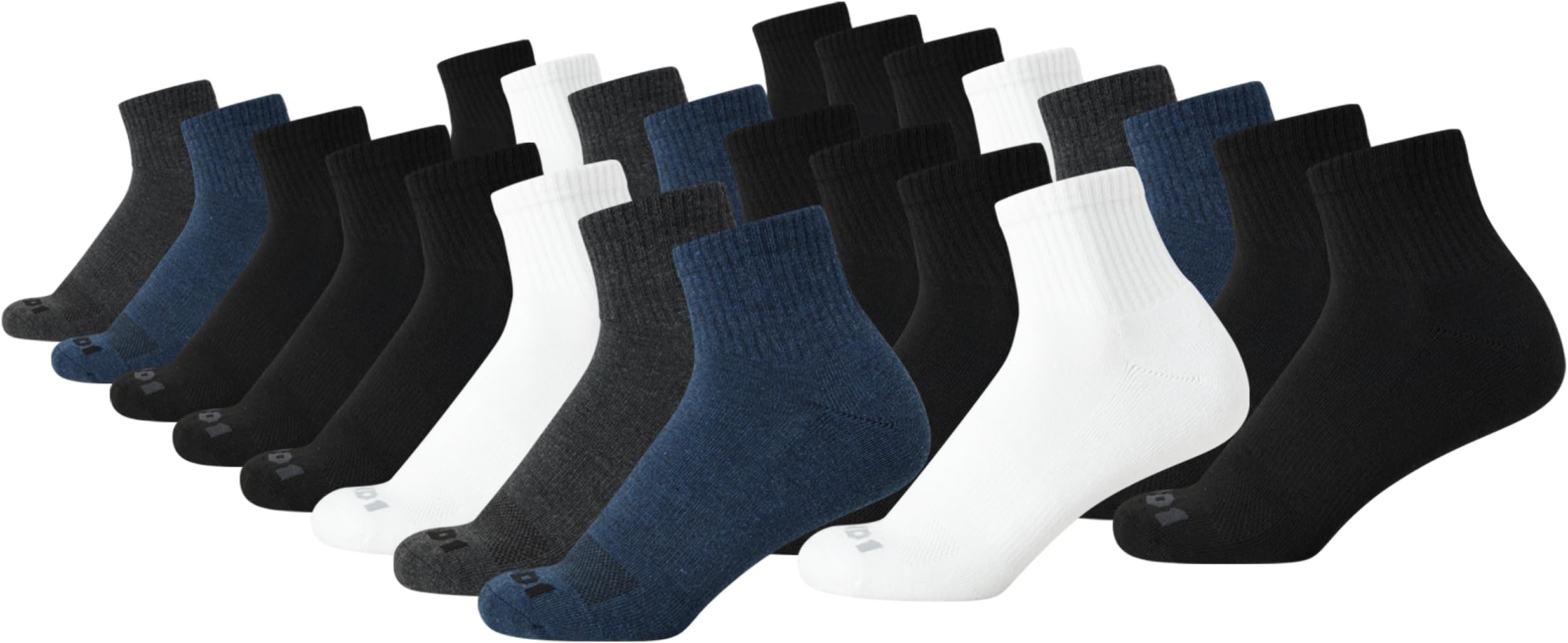 Men's Socks - Athletic Cushion Quarter Cut Socks (24 Pack)
