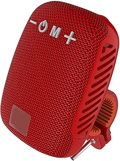 Sanpyl Portable Bluetooth Bike Speaker for Cycling, Dual Pairing Outdoor Speaker, Supports FM Radio, for Riding Hiking (Red)
