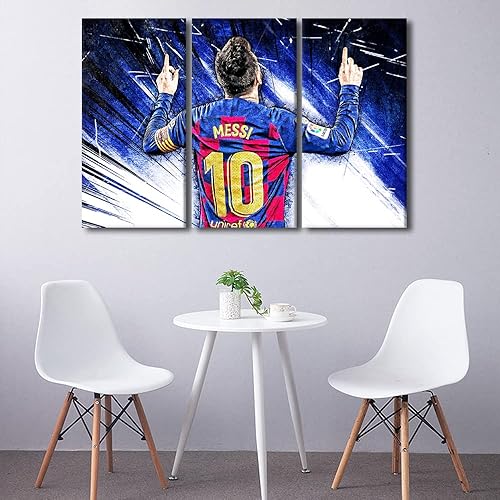 Miniatura 151 de TISHIRON 3 paneles CR7 Cristiano Ronaldo - Póster en lienzo para decoración de pared, pelota deportiva, casa moderna, para club, arena, sala