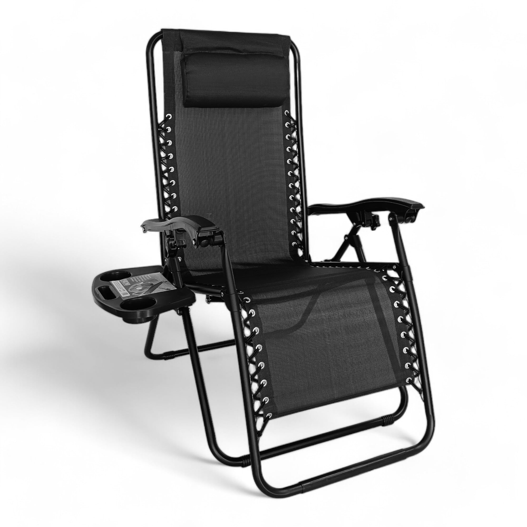 Pincho Tumbona Jardin Exterior, Sillon Gravedad Cero, Sillones Plegables, Hamaca, Silla Jardin Exterior, Terraza, Camping, Acero Ligero, Portavasos Incluido.