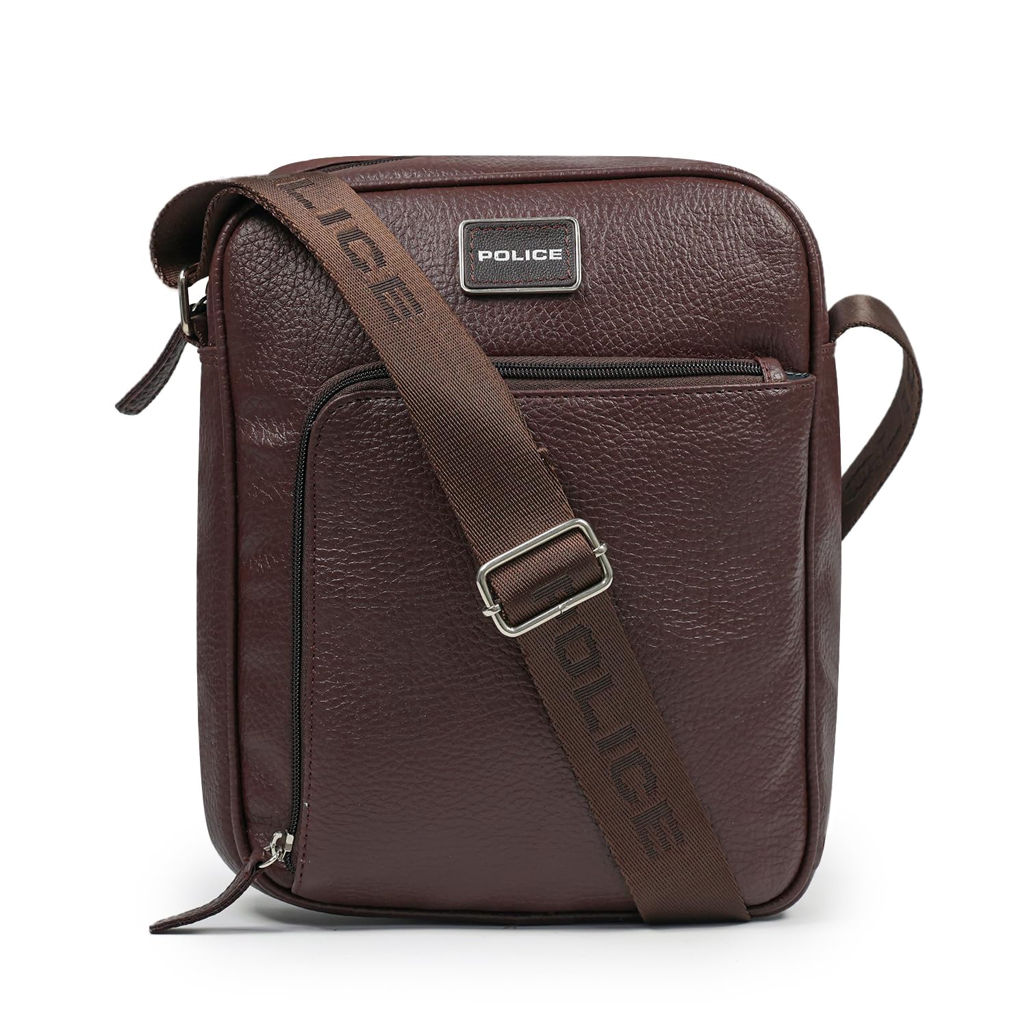 Premium Crossbody Bag for Men & Women | 2 Compartment Office Sling Bag | Adjustable Long Shoulder Strap | Front Utility Pocket | Compact Lightweight Travel Bag | Dark Brown-image-25