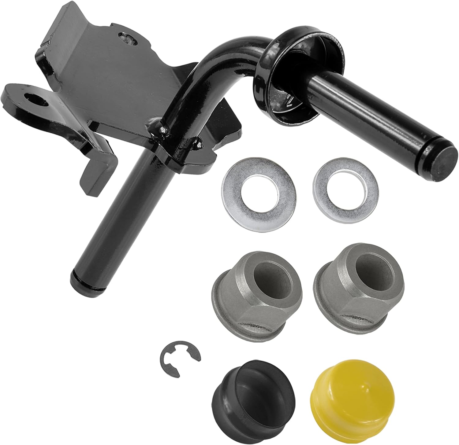 Caltric Left Steering Spindle Bushing Kit Compatible With John Deere D140 D155 D160 48" Deck