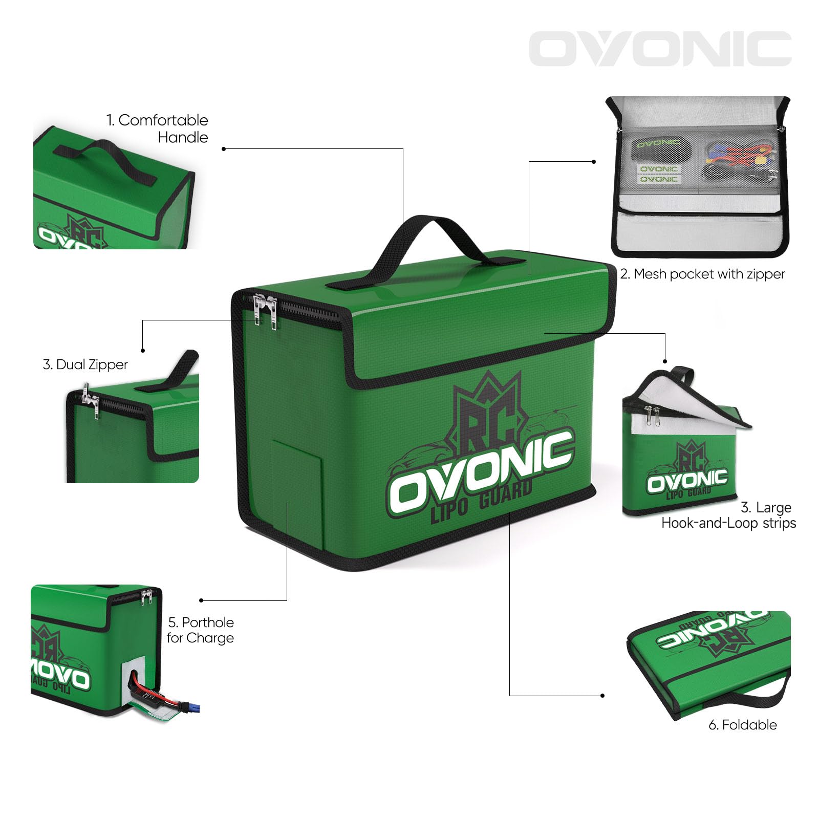 Borsa Antiesplosione Per Batterie Lipo - Ignifuga, Grande Capacità, Per Ricarica E Conservazione - Foto 2