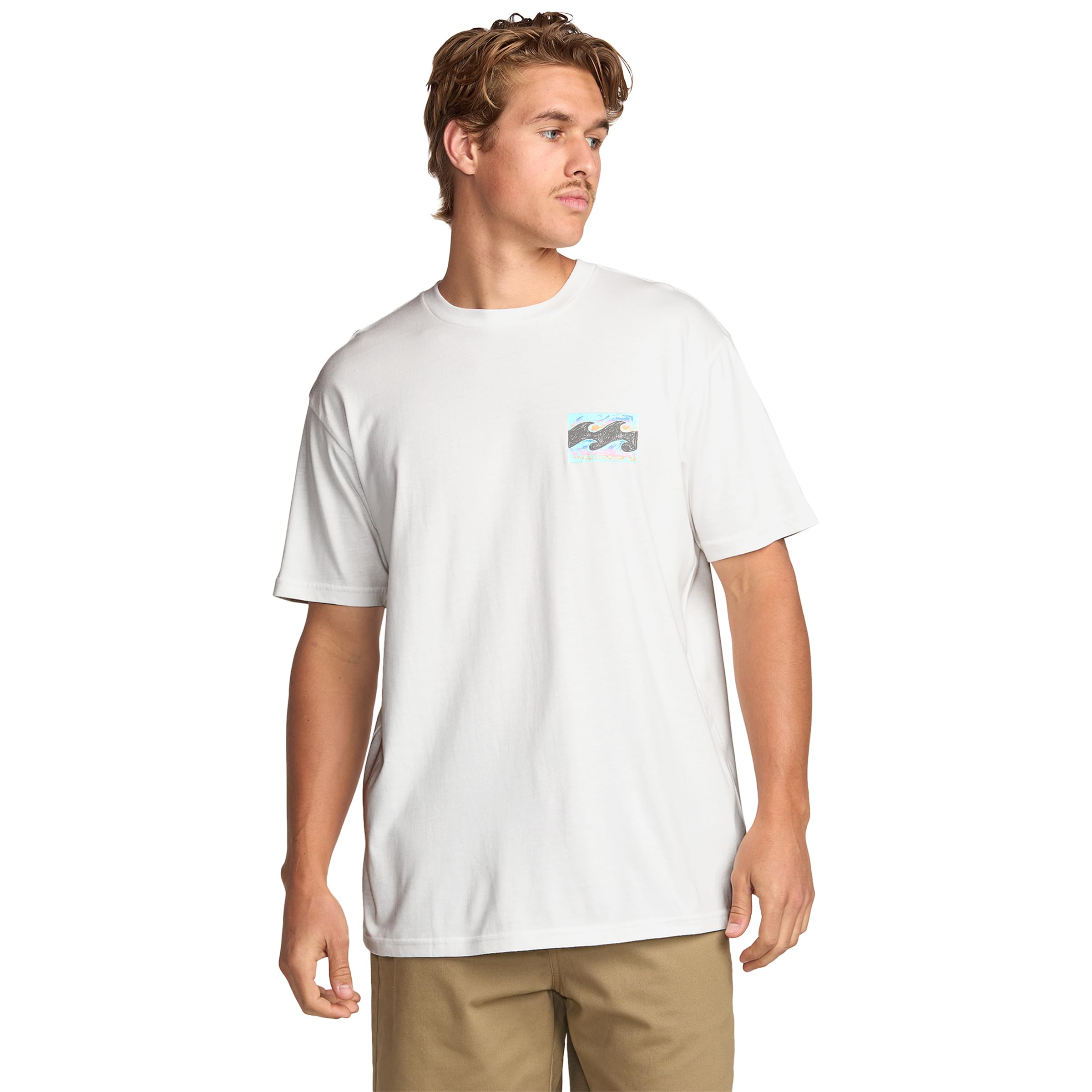 Billabong Men's Crayon Wave Premium Tee Soft Cotton Short Sleeve