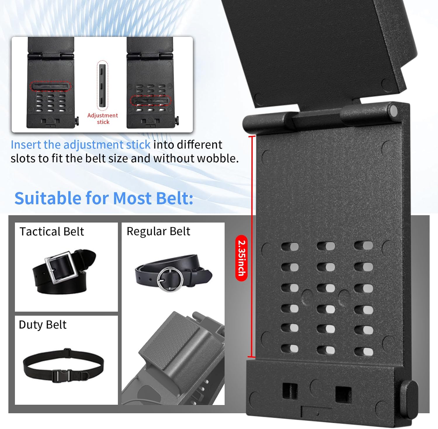 2-Pack CP200 Radio Holster for Duty Belt 1.5"/1.75"/2"/2.25" Accessories Law Enforcement Gear for Motorola XPR3500e CP200d APX6000 APX8000 Radio Belt Clip Holder for BaoFeng/Kenwood/Midland/Hytera