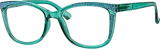 Eyekepper Ladies Reading Glasses Cat-eye Pattern Design Readers for Women - Green +1.75