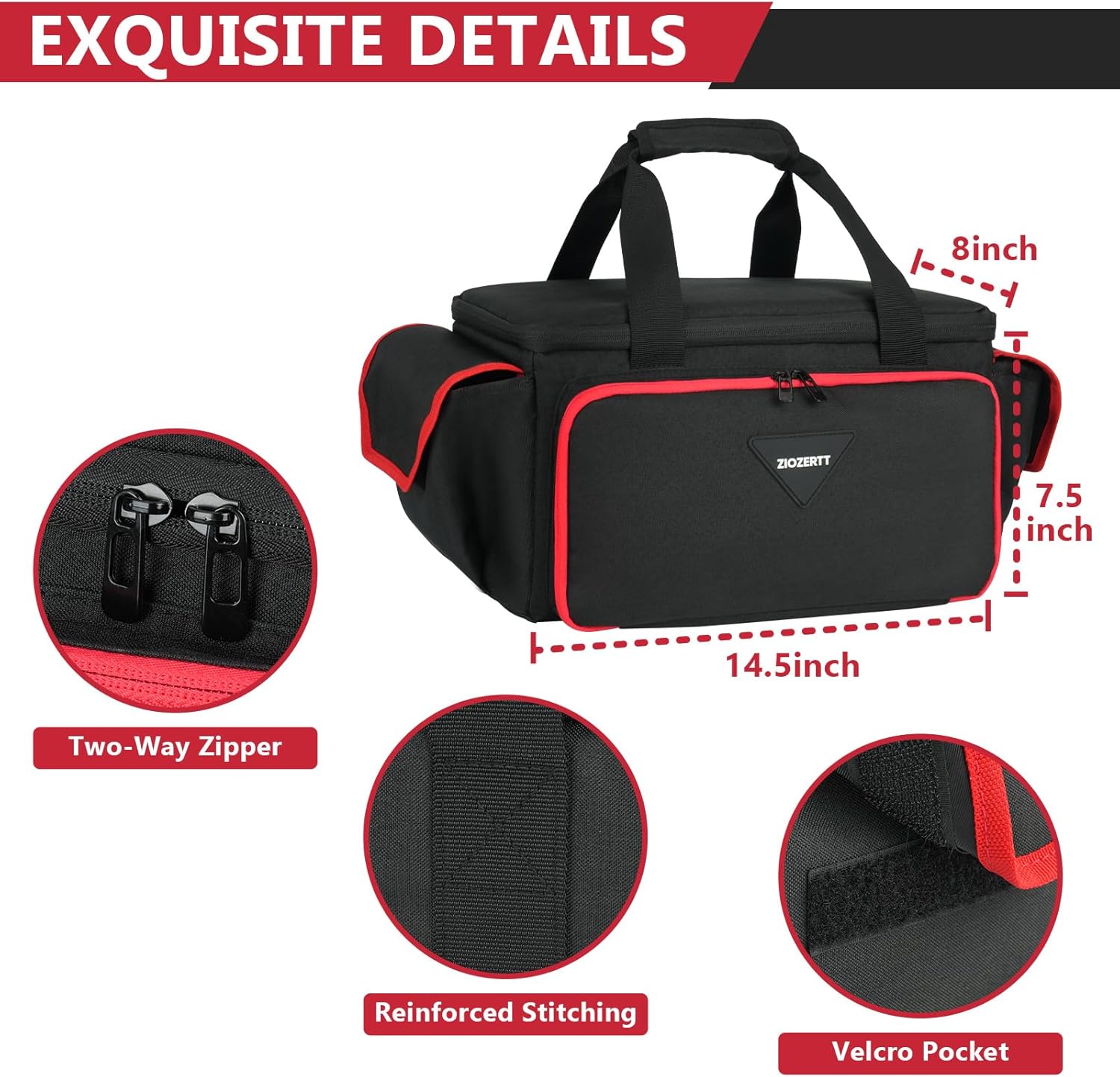 Air Compressor Bag Compatible with Milwaukee M18 Inflator 2848-20,Tire Inflator Carrying Case Compatible with Milwaukee Tool, Battery and Charger,Bag Only - Image 3