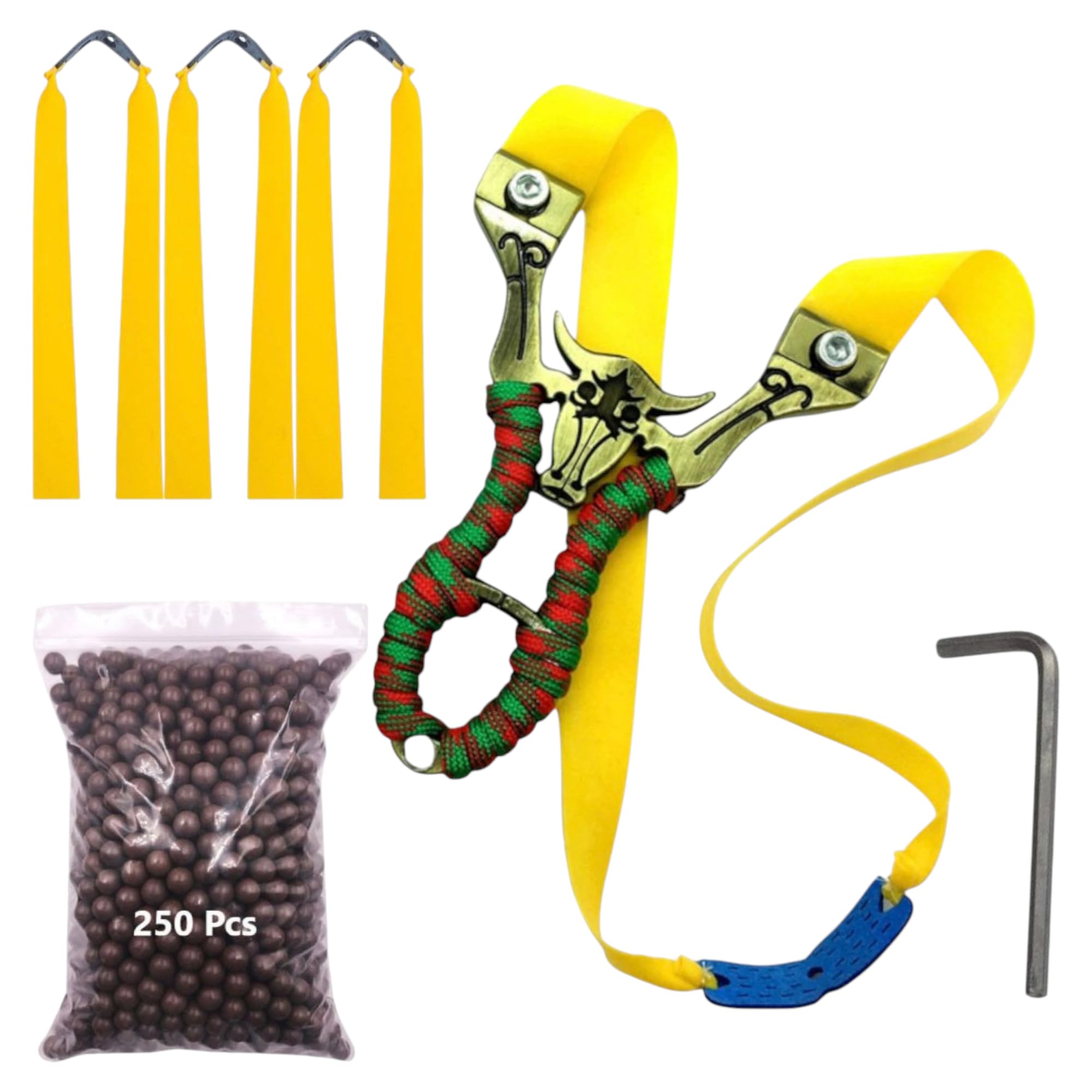 Marksman® Adult Kids Big Power Alloy Slingshot Outdoor Target Practice Toys (Alloy Cattle Head Slingshot)