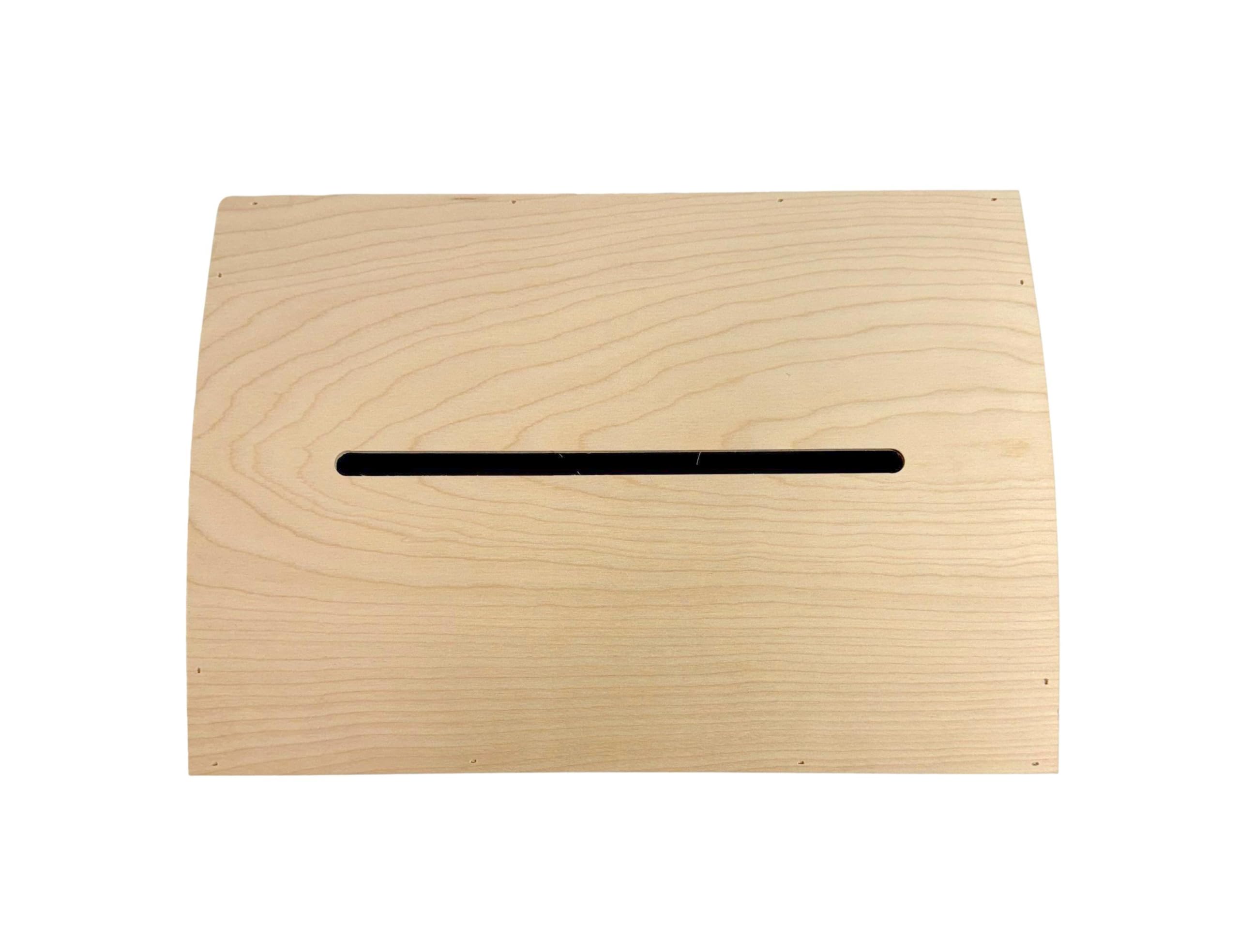 Wooden World - Holztruhe für Briefumschläge oder Wahlurne - Box mit großem Loch zum Einstecken von Briefumschlägen - 25 x 35 x 24,5 cm