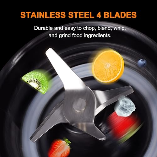 Miniatura 3 de Licuadora para batidos, licuadora pequeña con motor de 500 W para postres de batido de leche, mantequilla de nueces, salsas de cócteles (rojo)