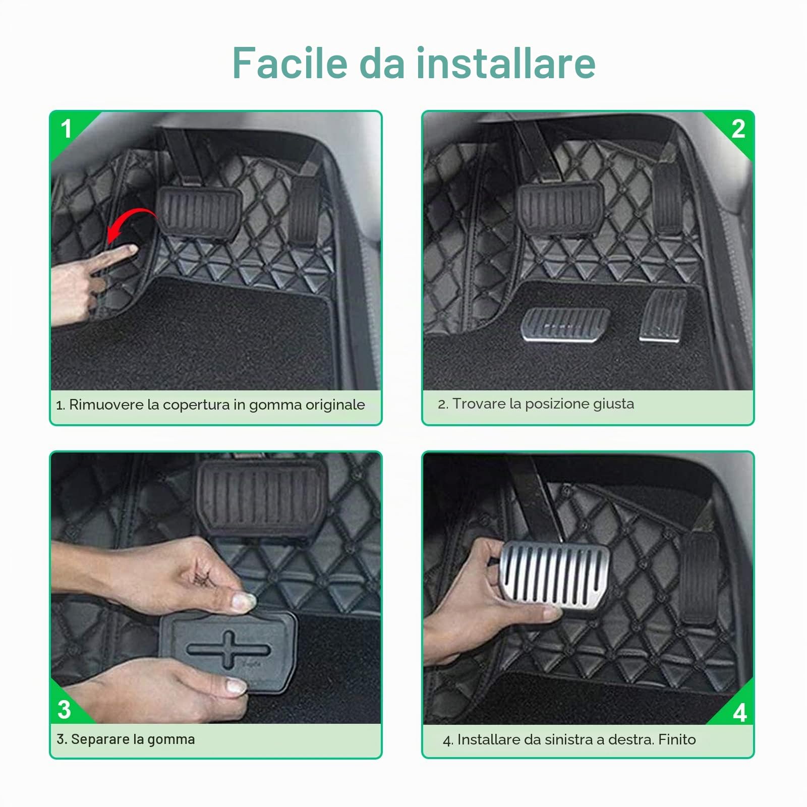 GAFAT Compatibile con Opel Corsa F/Astra L/Mokka B/Grandland X 2020-2025 2026 Pedali per Gas e Freni, Copertura Pedali (Trasmissione Automatica)