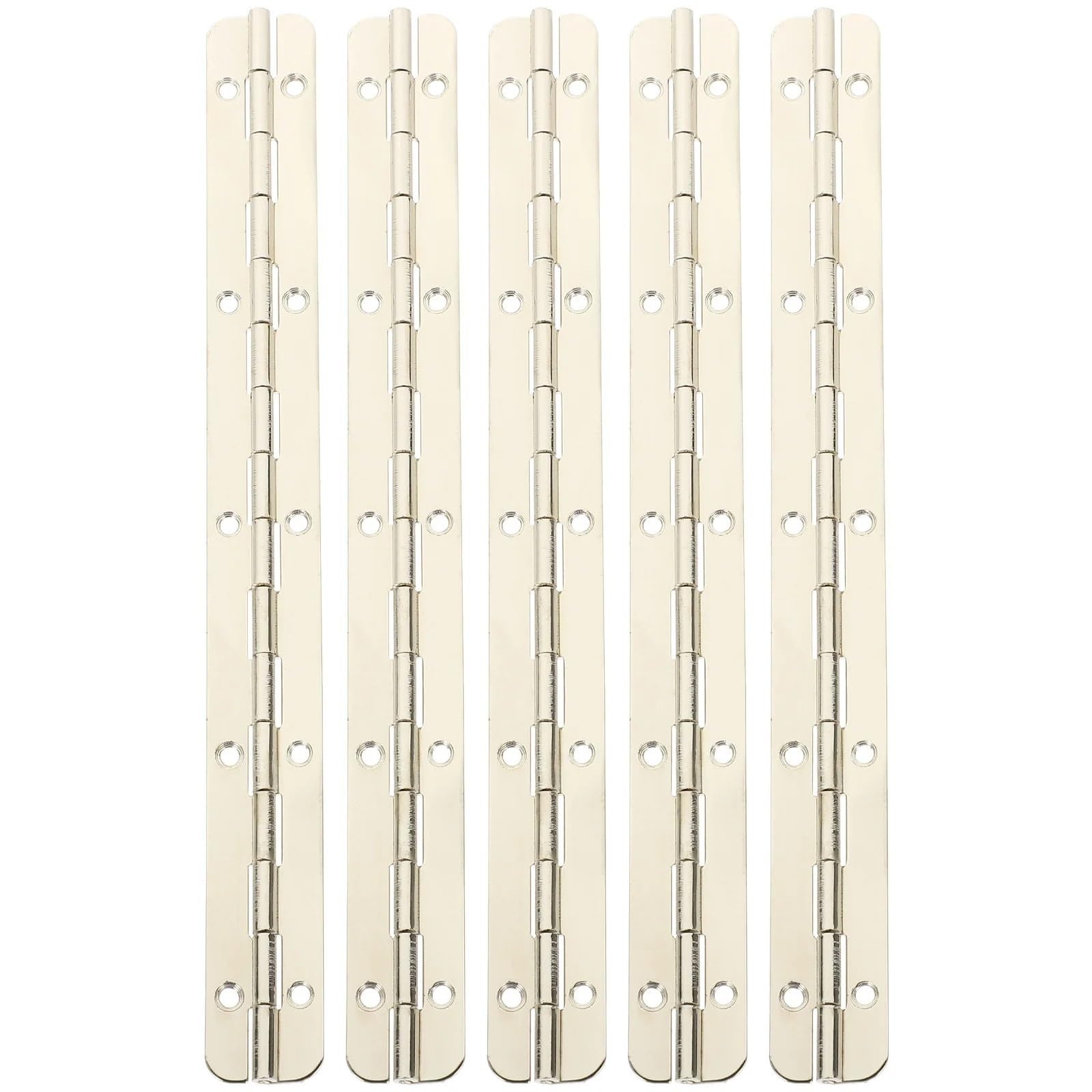 5Pcs Steel Continuous Hinge Heavy Duty 180 Degree for Cabinet Door Jewelry Box Chest Hinges for Wooden for Pianos