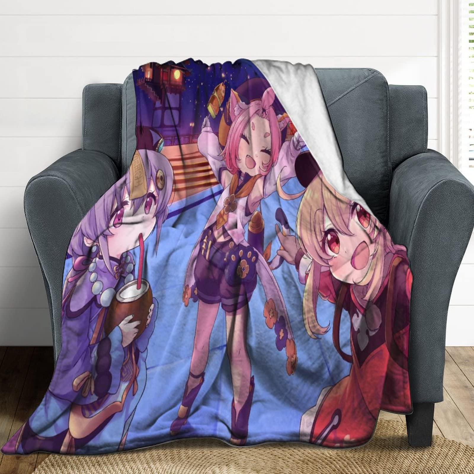 Amazon｜原神-七七 ディオナ クレーブランケット 毛布60