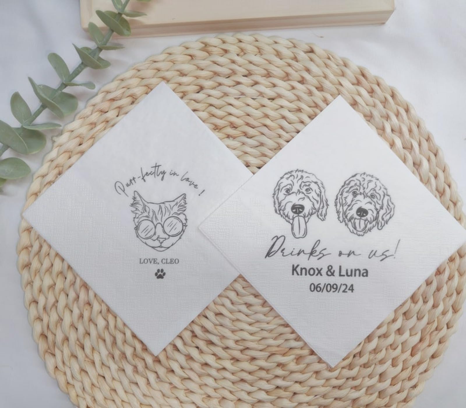 Spersonalizowane serwetki na wesela, ze zdjęciem, imieniem, logo, zdjęciem, niestandardowymi serwetkami koktajlowymi, papierowe serwetki na urodziny, zaręczyny, baby shower, wieczór panieński,