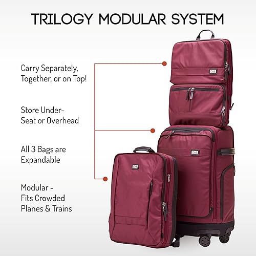 Miniatura 3 de Trilogy Modular System I Modular de 4 ruedas giratorias, con dos bolsas con cremallera. Las 3 son expandibles! Obtienes 3 bolsas en 1! Mezcla y