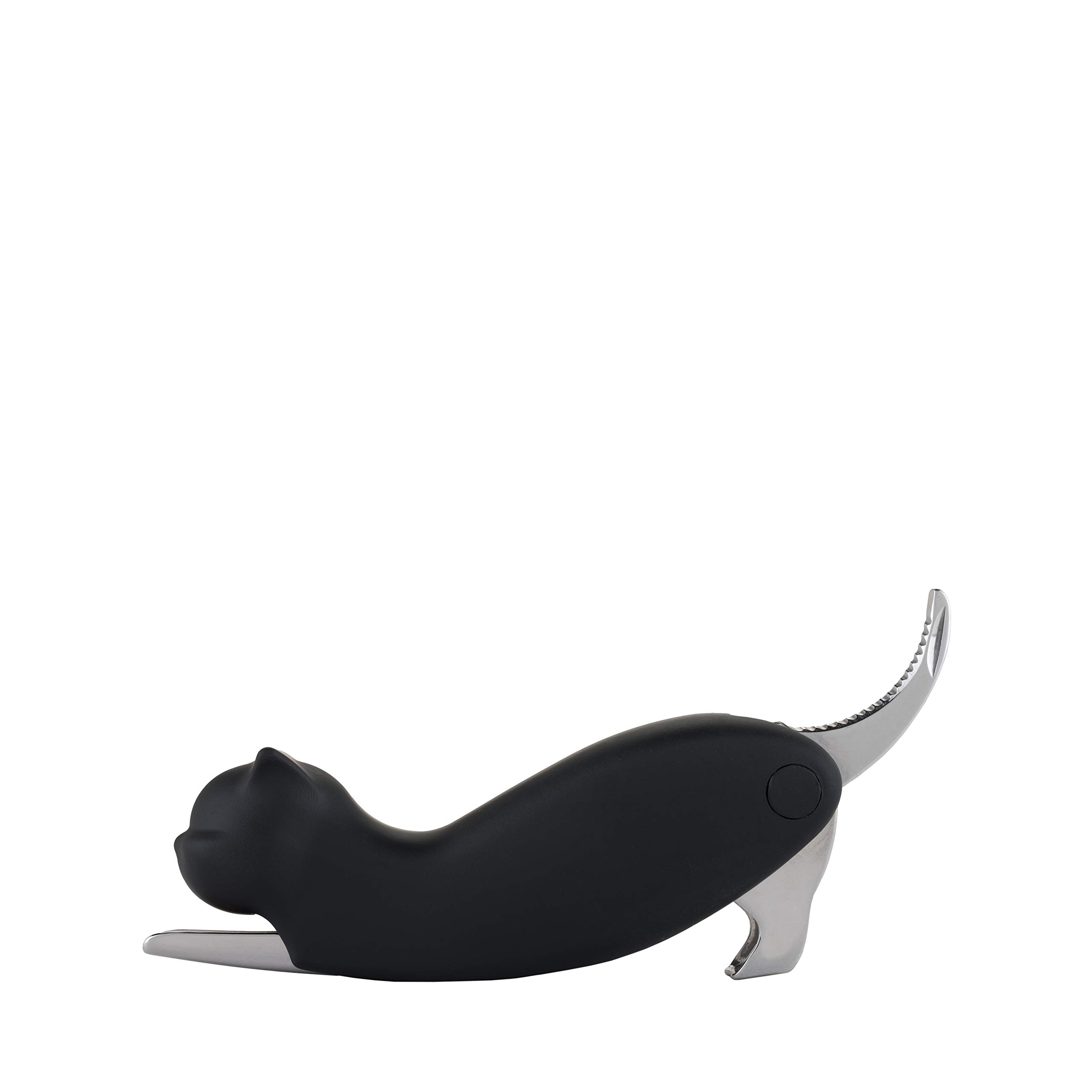 TrueZoo Allie the Black Cat Double Hinged Corkscrew, Novelty Wine Key, Waiters Corkscrew Bottle Opener, Halloween Gifts, 4.25x2.5x1
