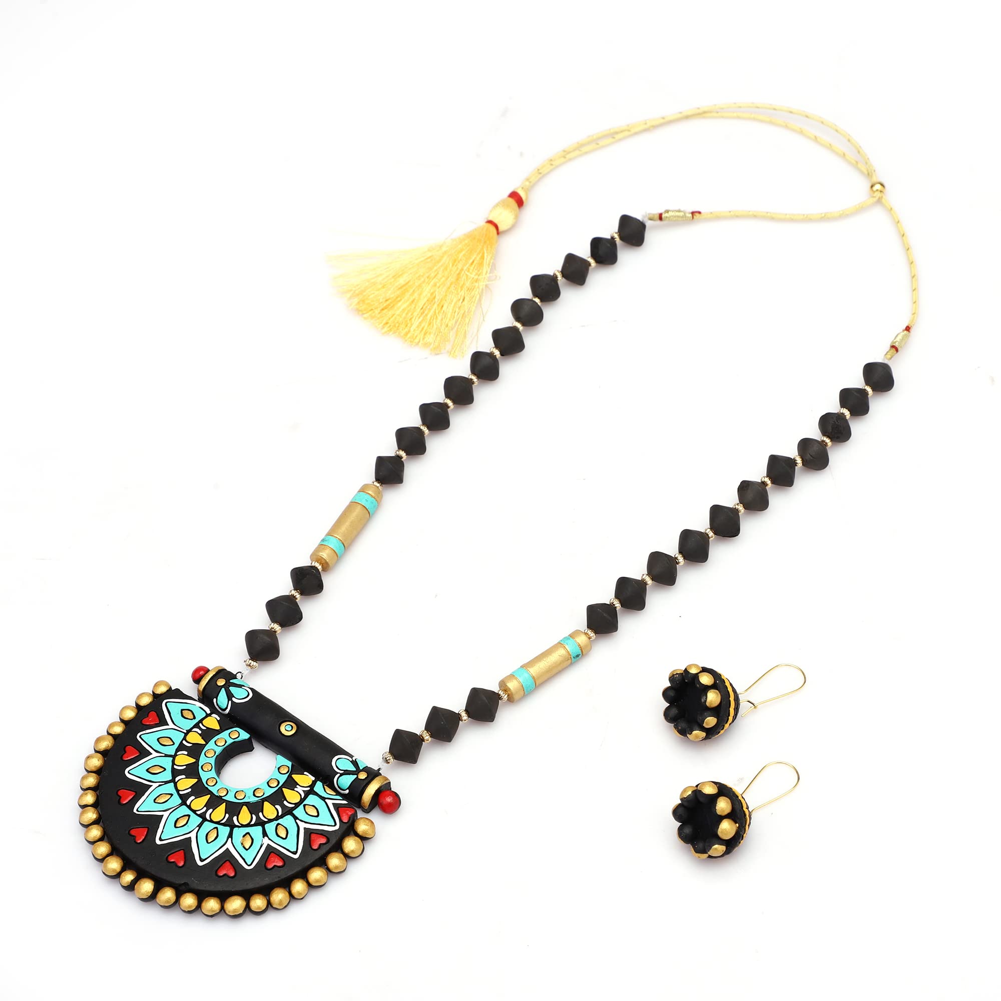 See full amazon price history chart for Le bijouxistic EKAM EK traditional pendent design necklace set with earrings for women in black and blue Le bijouxistic EKAM EK traditional pendent design necklace set with earrings for women in black and blue (B0BTXC92WY) Amazon Price History, Amazon Price Tracker