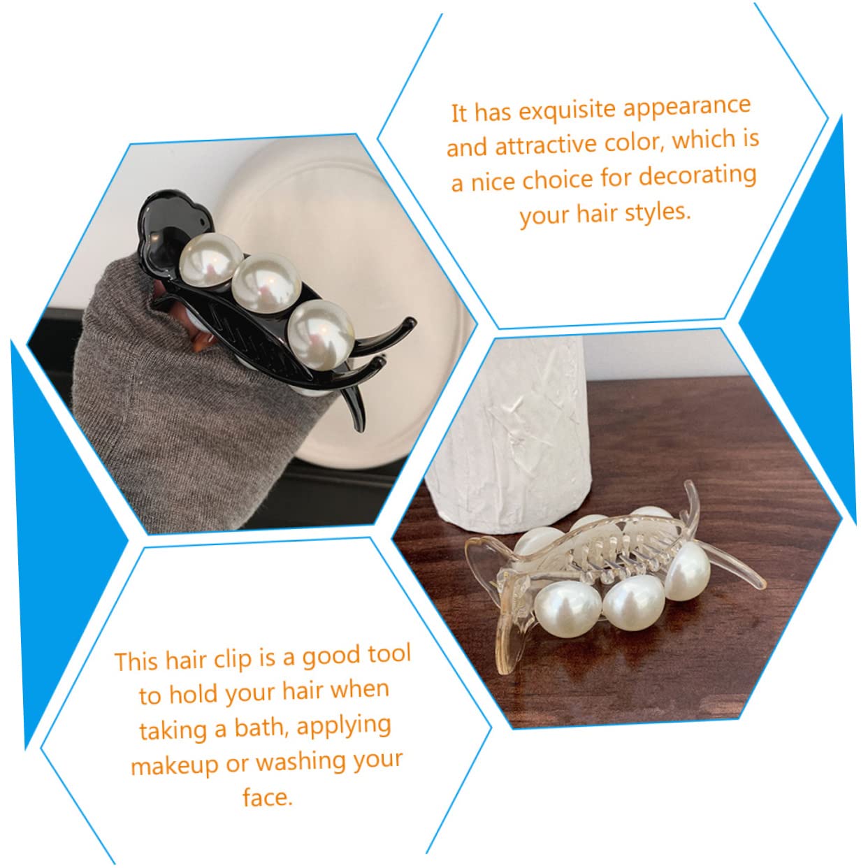 minkissy 12 Piezas Horquilla De De Caballo Cabello Garras De Pelo Sostenedor Del Pelo De La Espalda Clip De La Garra Del Pelo De Las Mujeres Pequeño Gran Horquilla Simple