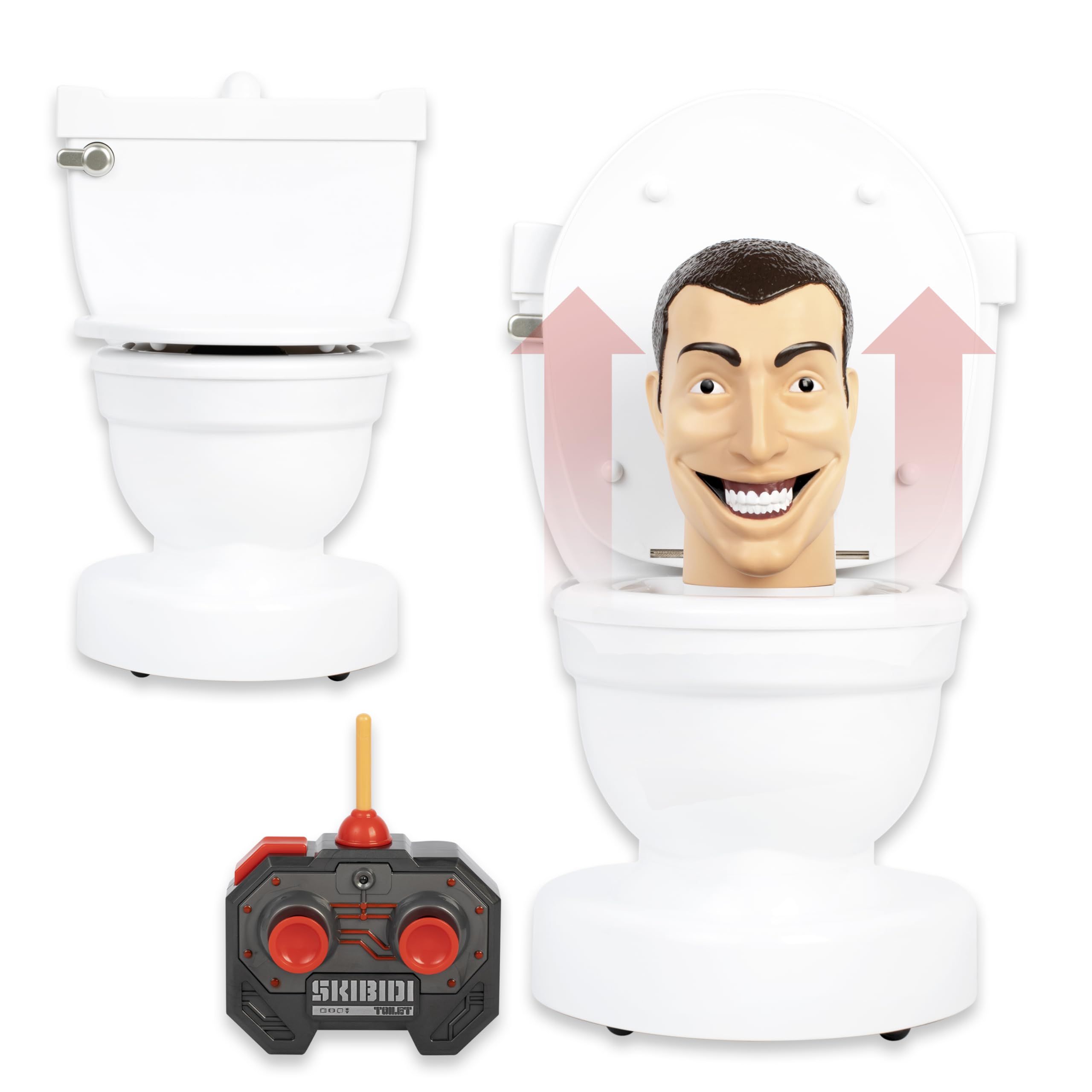 SKIBIDI Toilet Deluxe Toilet RC, YouTube Animation Sensation, pilot zdalnego sterowania, figurka akcji, oficjalnie licencjonowany gadżet toaletowy