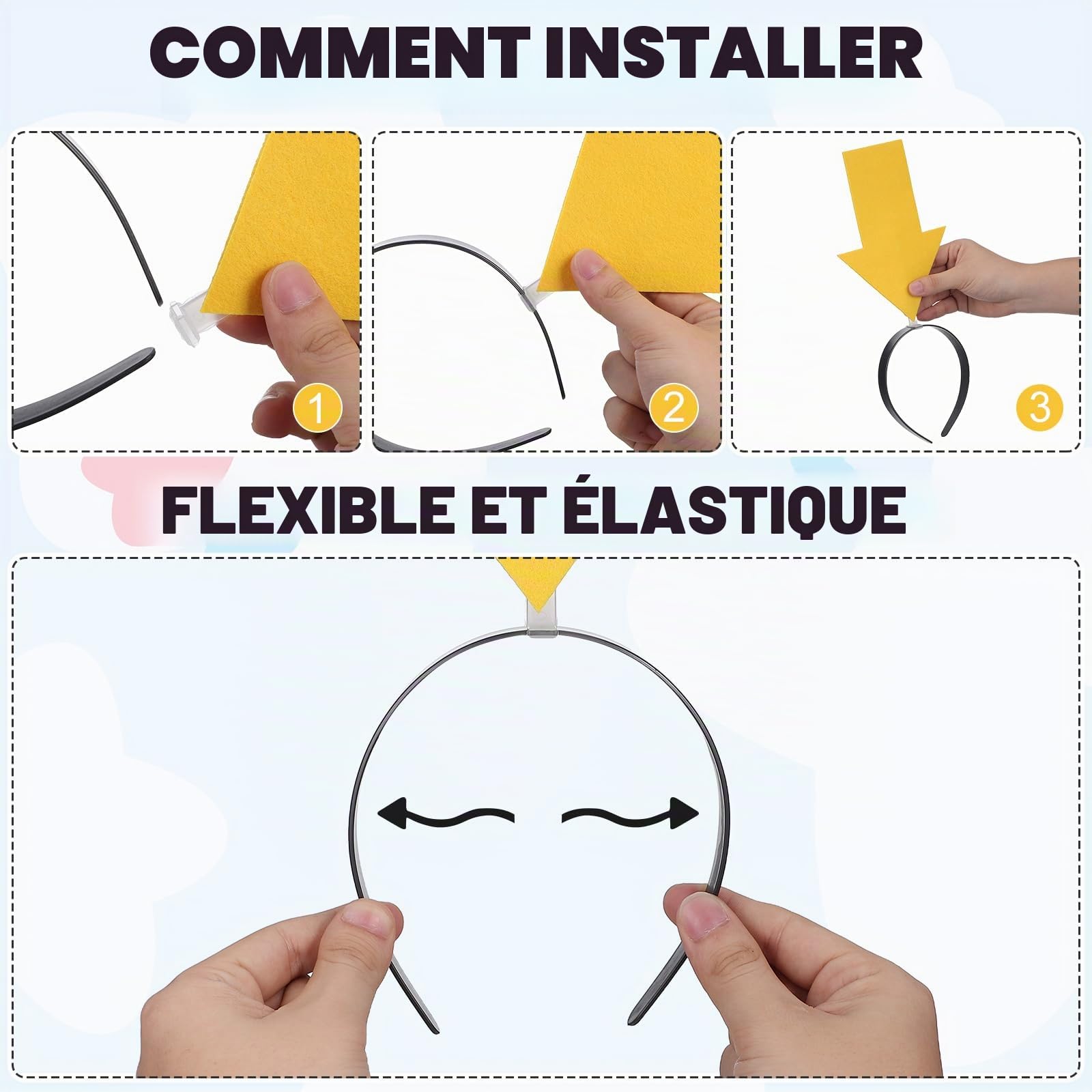 3 Pièces Bandeau Cheveux Pour Femme De Paille Bandeaux Serre Tête