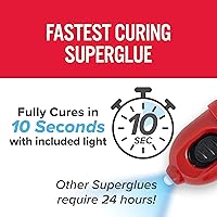 Vista 3 de J-B Weld Superpegamento Activado por Luz, Transparente, 5g, Paquete de 2