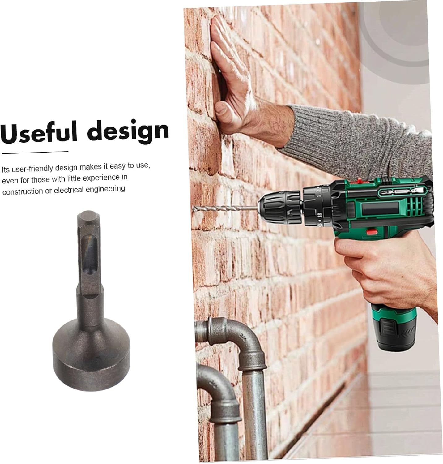 ORFOFE Ground Rod Driver Heavy-duty Impact Tool for Rotary Hammers Construction for Efficient Grounding Tough Soil Conditions