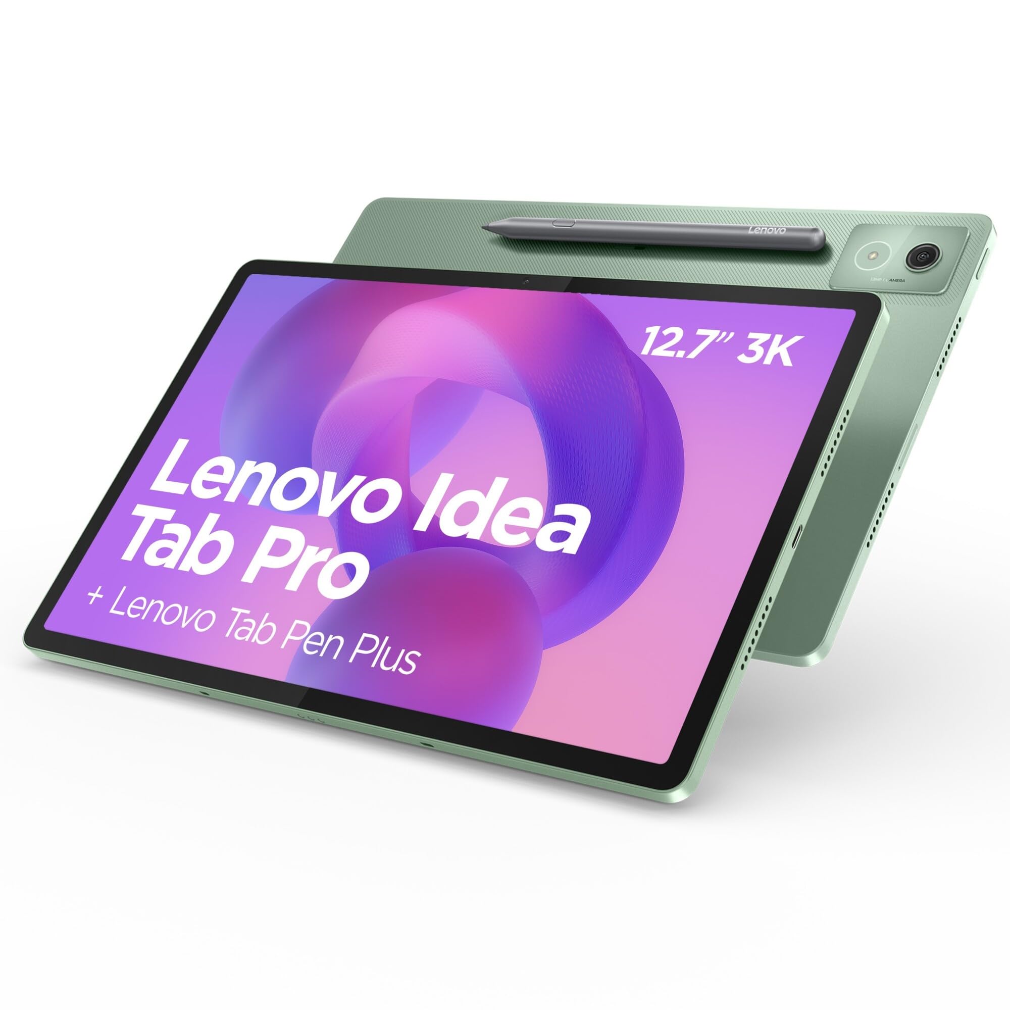 Lenovo Idea Tab Pro Tablet | 12.7 Inch 3K Display | MediaTek Dimensity 8300 | 8GB RAM | 256GB eMMC | Android 14 | Seafoam Green | Includes Pen Plus Green Idea Tab Pro Includes Lenovo Tab Pen Plus
