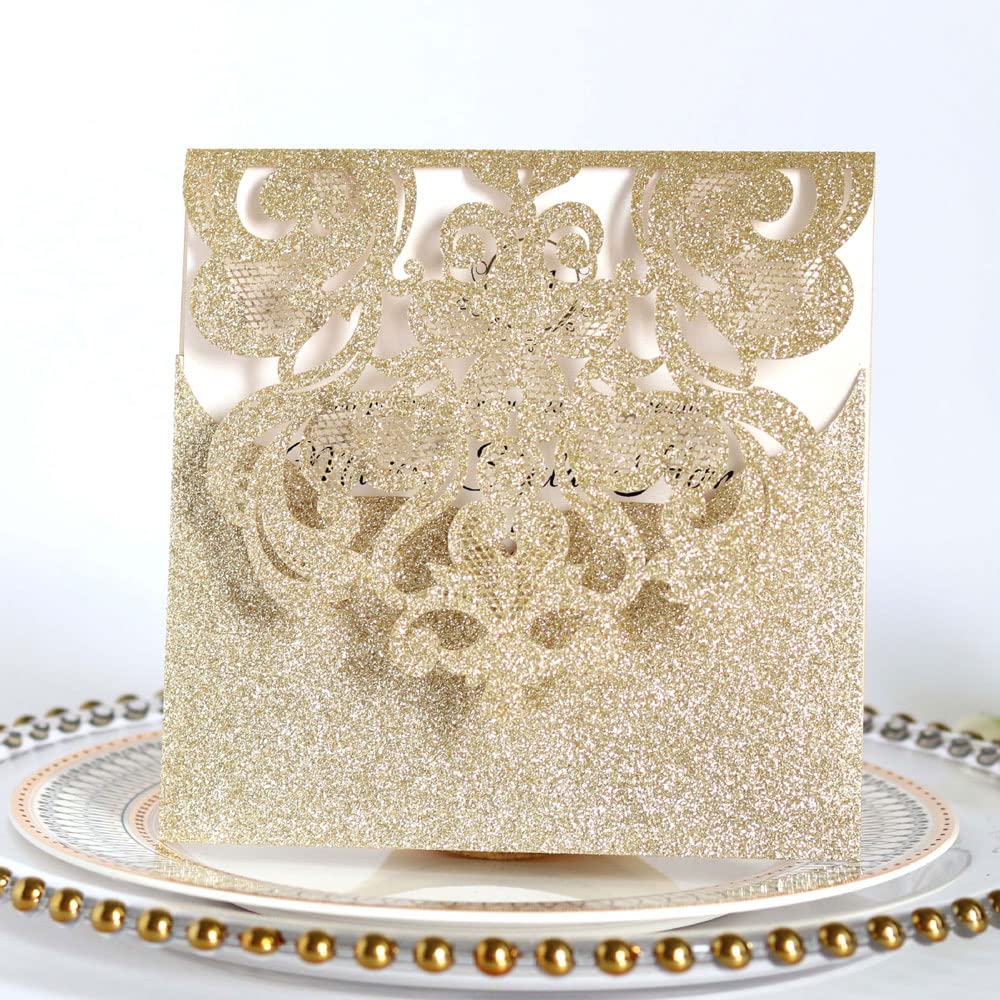Kit d'invitations de Quinceanera vierges découpées au laser pour créer vos faire-part