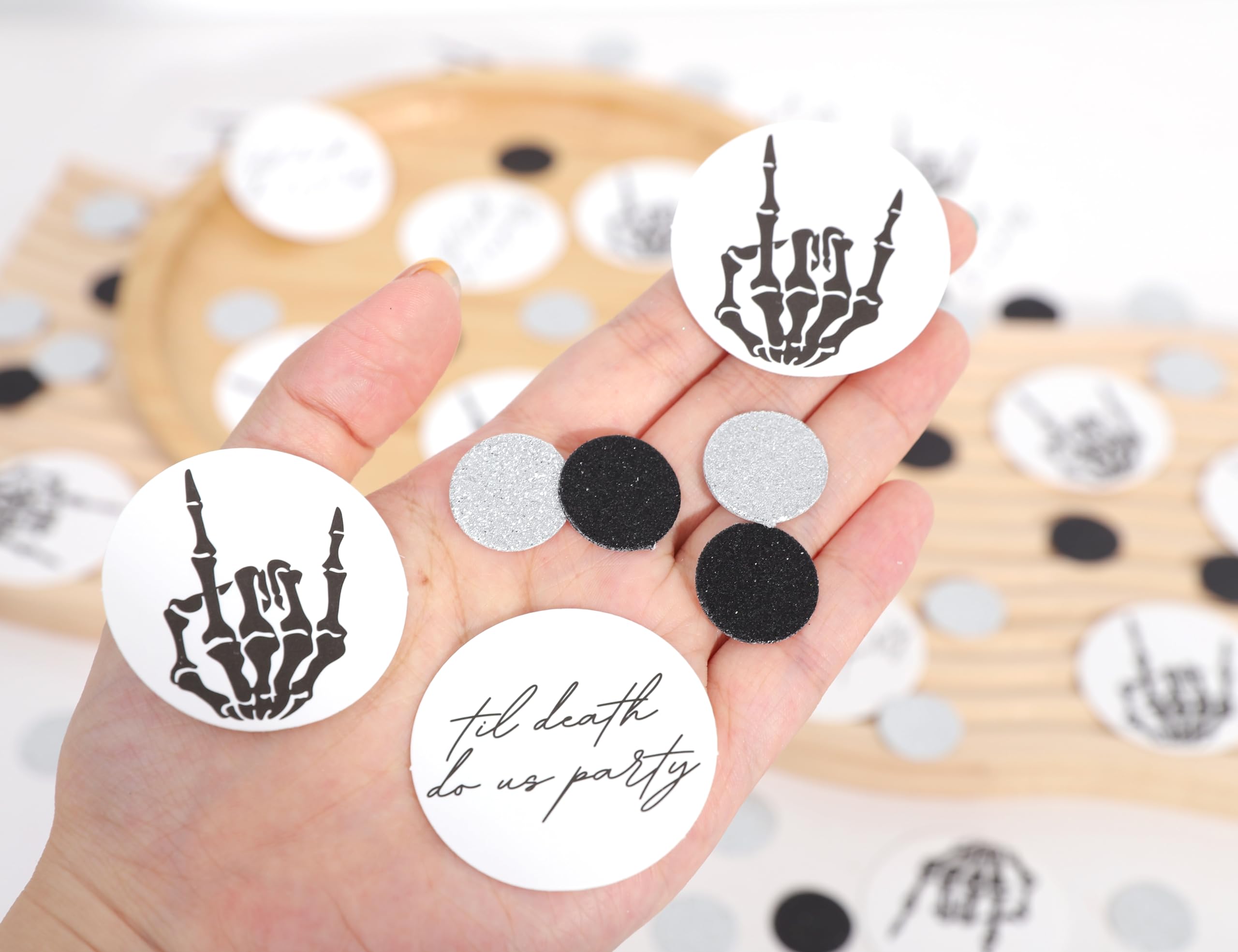 Party-Konfetti „Til Death Do Us“ – 180 Stück, Gothic-Deko Für Junggesellinnenabschied, Halloween Oder Hochzeit