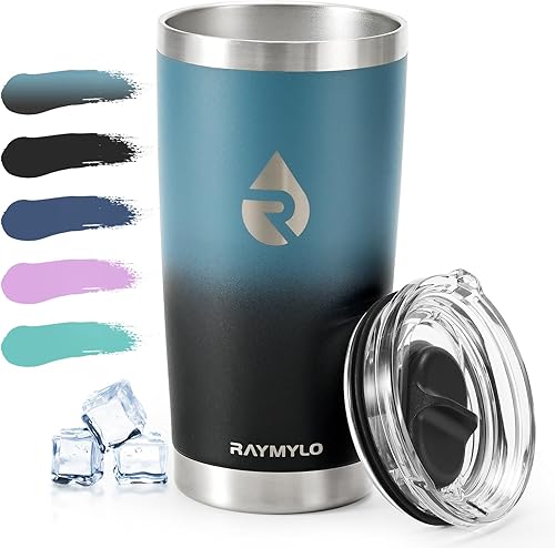 Vaso de café de 20 onzas  Taza de viaje de acero inoxidable aislada para fríocalor, a prueba de derrames con tapa desmontable sin BPA, taza de café