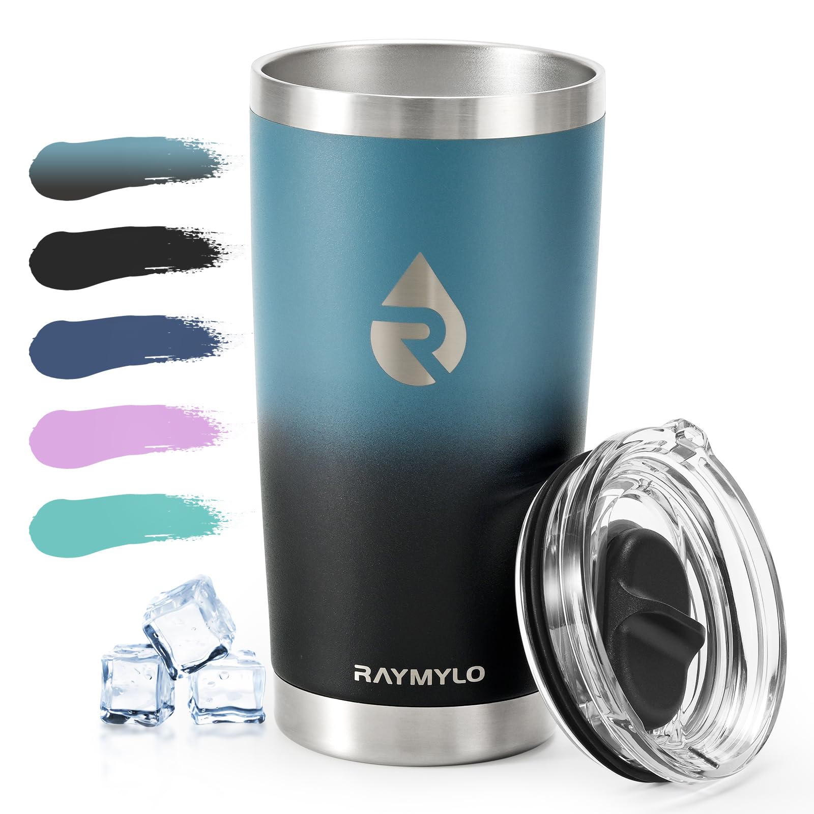 RAYMYLO Insulated Stainless Steel Travel Mug for Hot Cold Coffee 20 oz Tumbler with BPA-Free Detachable Slider Lid