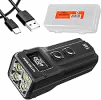 NITECORE T4K 4000lm EDC ライト USB-C 充電式 Nitecore T4K 4000 Lumen LED USB-C Rechargeable EDC Keychain
