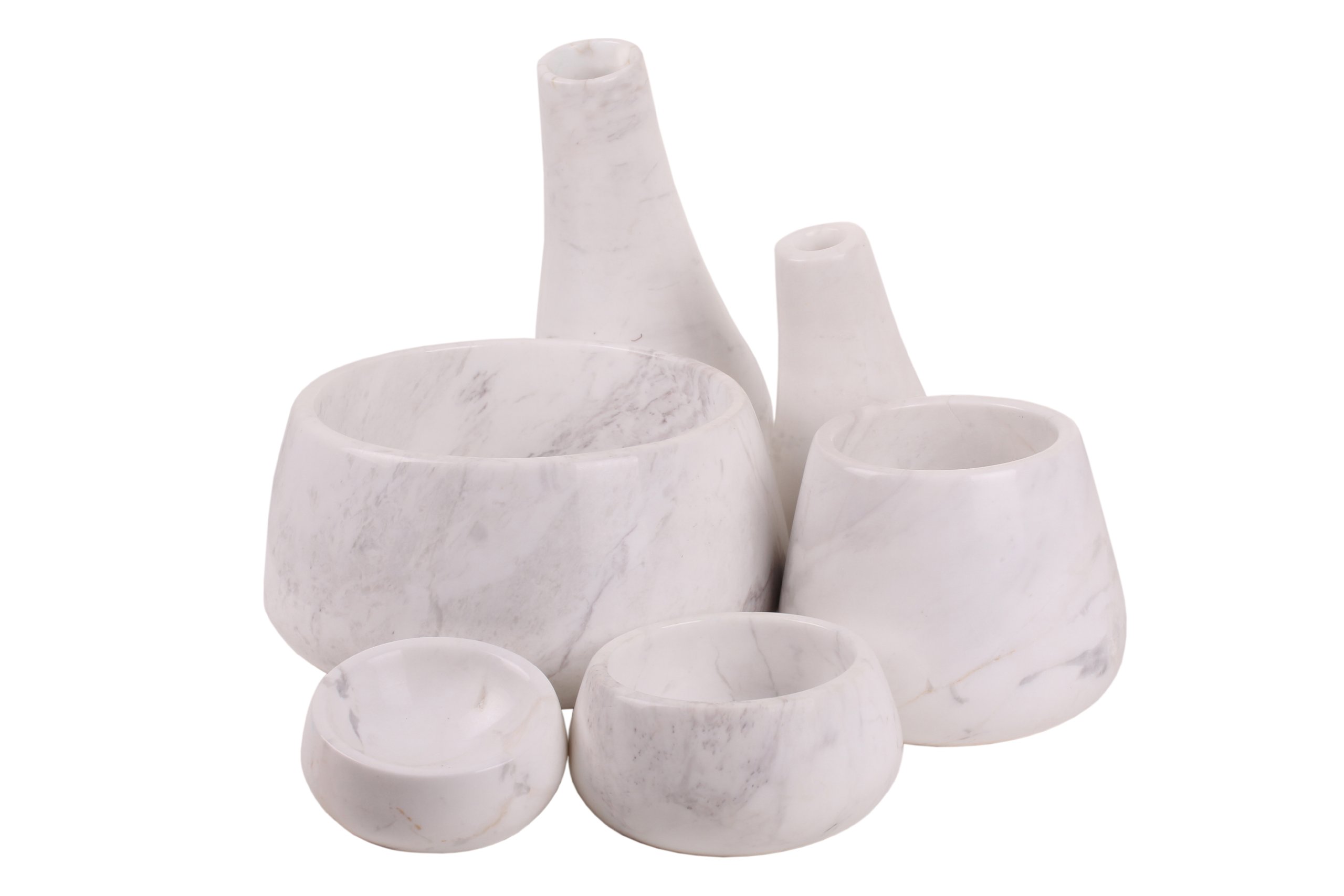 Sehr elegante Schale Schüssel Dekoschale massiv Marmor beige Oblique als Obstschale oder Salatschüssel Ø 28cm 12cm Hoch, Schüssel mit Rund und schiefe Form