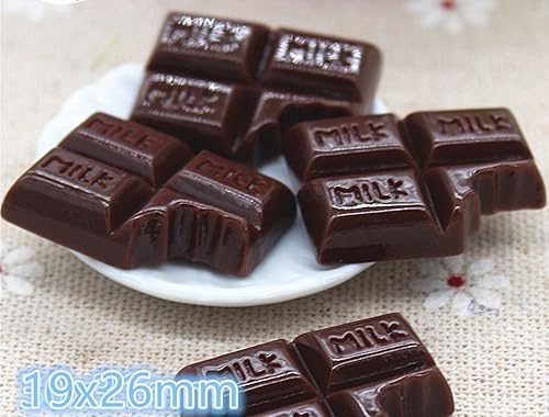 Miniatura 2 de ARTS AND CRAFTS SUPPLIES 10 unids barra de chocolate dulce dulce comida falsa postre helado helado espalda plana cabujones decodificar Flatback DP073