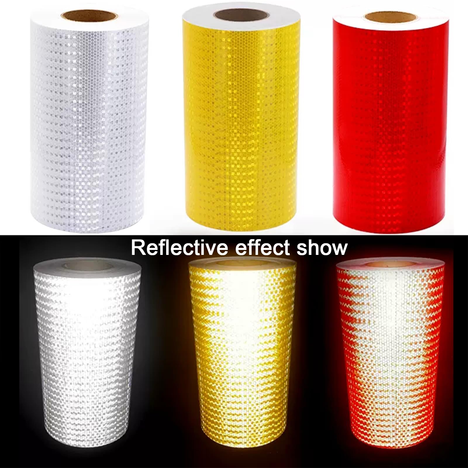 Taśma odblaskowa 50 MX 30 Cm Taśma ostrzegawcza o wysokiej widoczności do odzieży rowerowej z przyczepą(Red)