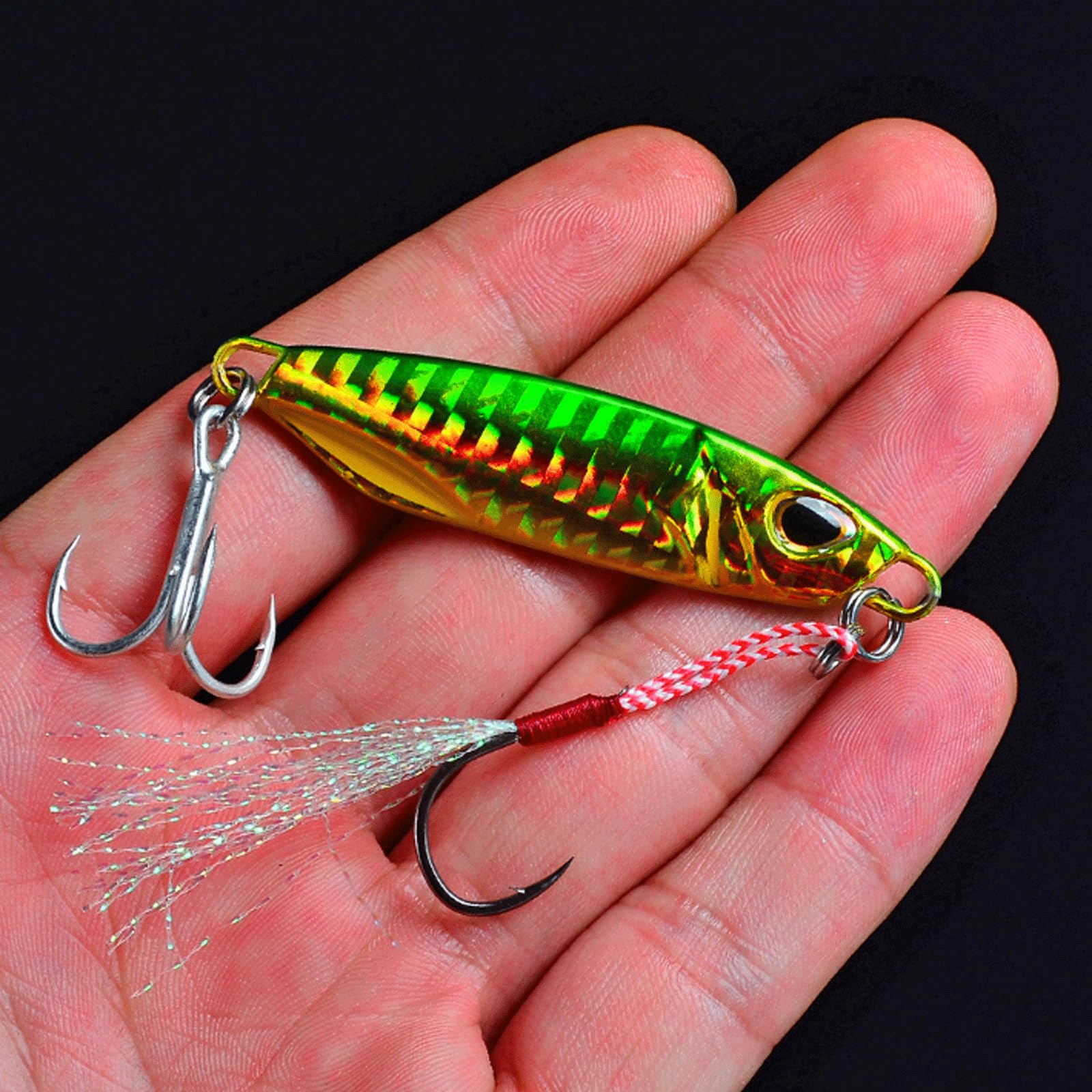 Leurres de pêche, 6 leurres métalliques (10 g, 15 g, 20 g, 30 g, 40 g, 50 g), appâts durs pour la pêche sur Glace, leurres coulants, jigs de mer, matériel de pêche