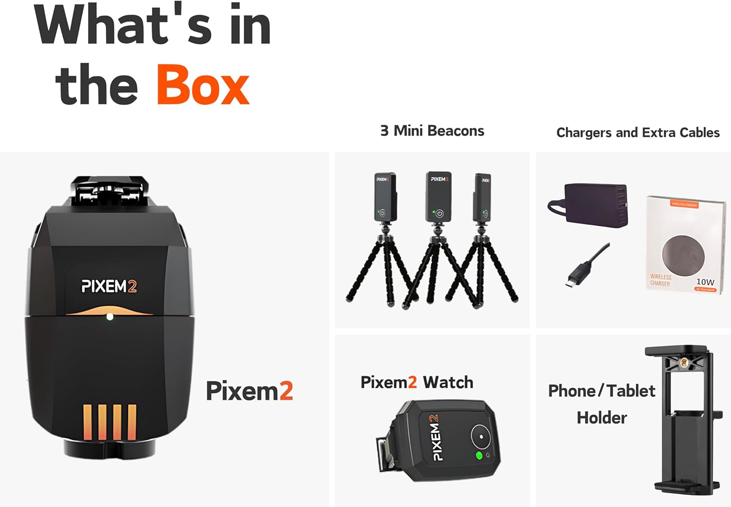 MOVE'N SEE PIXEM 2 Robot | Auto Follow Camera for Individual Sports and Stage, Equestrian Tracking Pack, 360° Rotation, Remote App Control