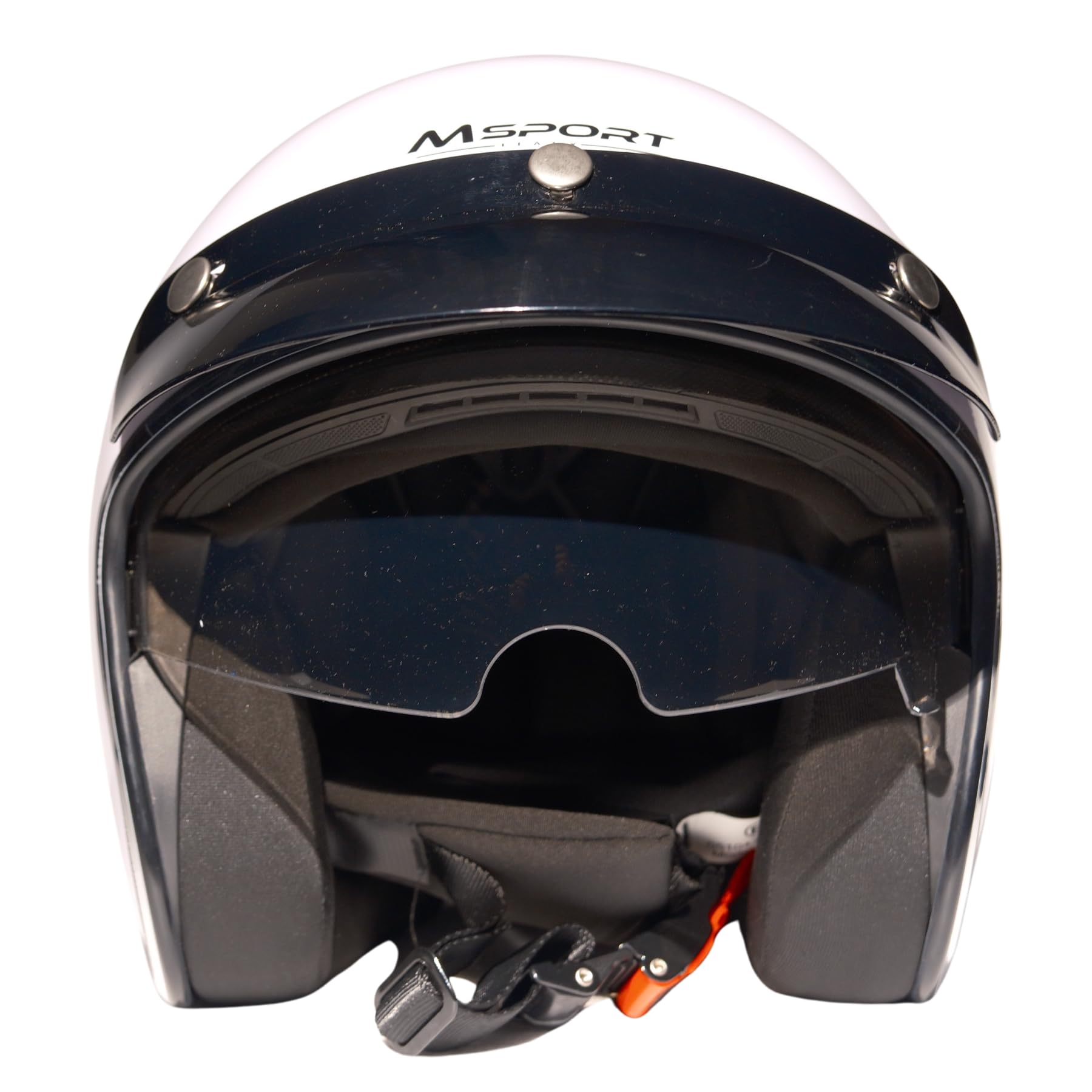 Casco Jet con visera, para ciclomotor, homologado ECE – Color blanco, talla XL