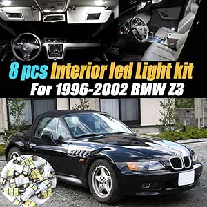 Amazon.com: 8Pc Super White 6000k Car Interior LED Light Bulb Kit Pack ...
