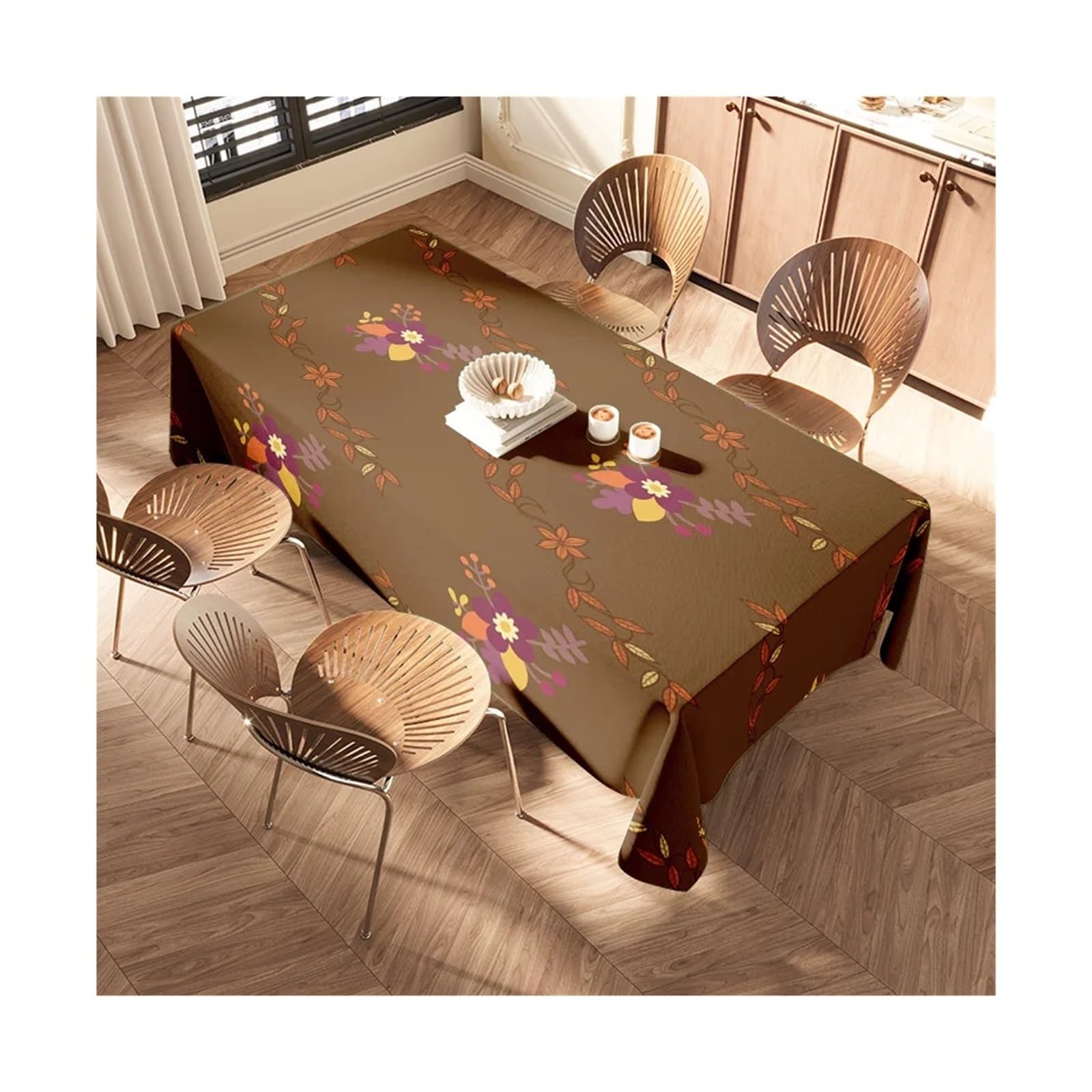 Mantel de Navidad Modern Colorful Leaves Tablecloth Decoration Autumn Thanksgiving Festive Party Home Dining Cover(160X220CM)