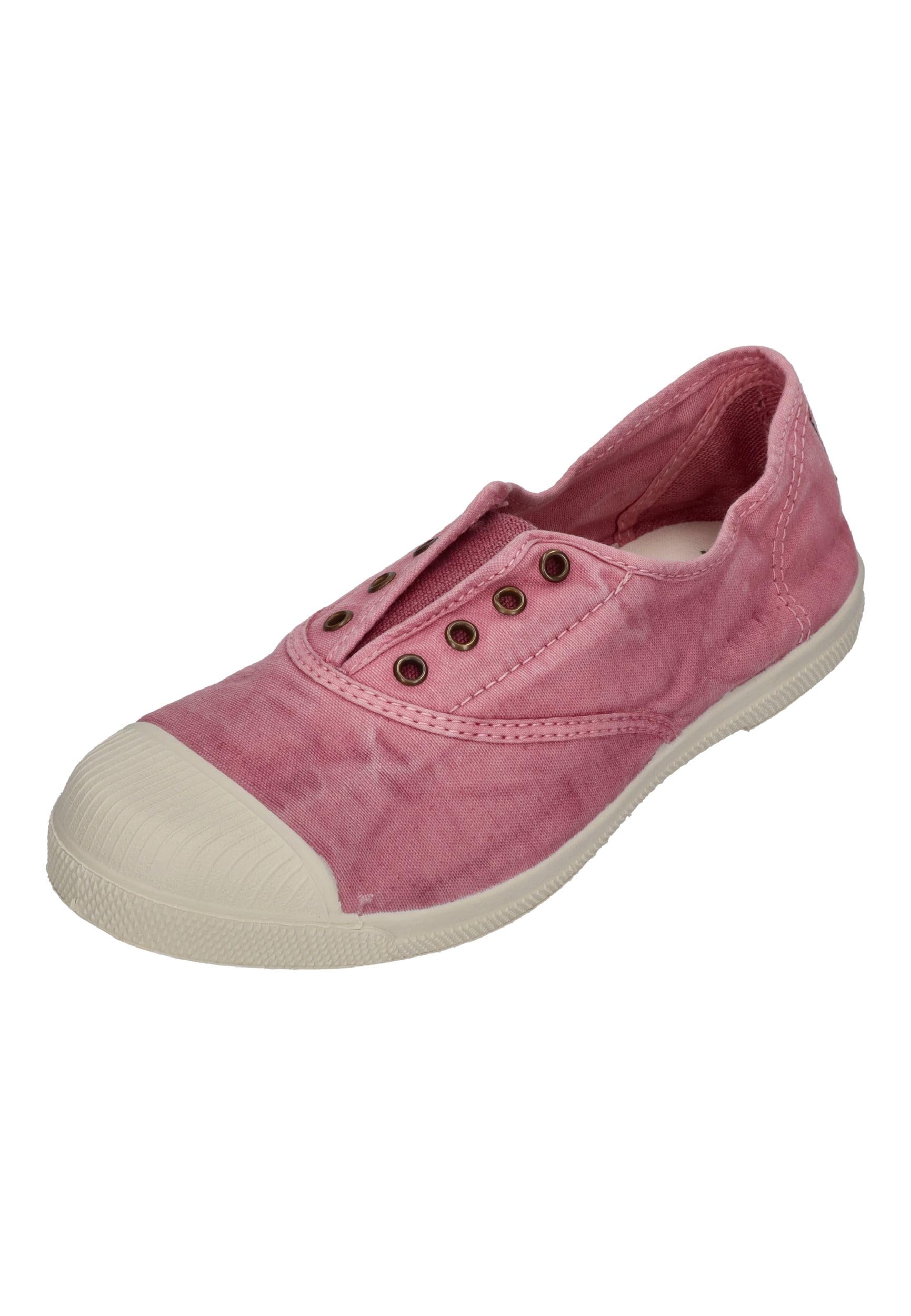 Natural World Eco - Zapatillas Mujer de algodón orgánico y Caucho - Color Rosa - 102E