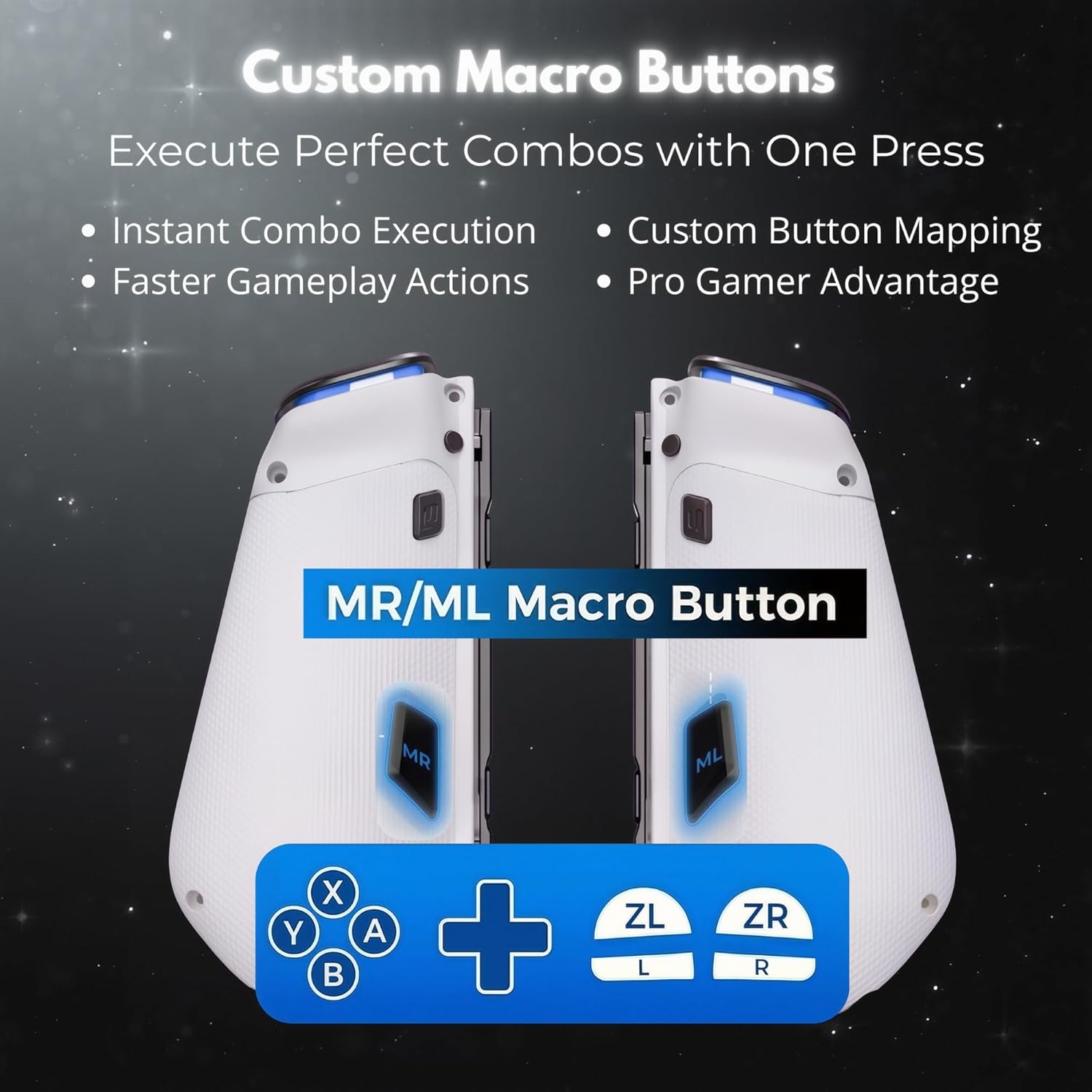 RogueReady Wireless Controllers for Switch, Switch OLED, Switch Lite and Switch 2 Wireless Controller Gamepad, Charging Adapters Included, Hall Effect Joystick Anti Drift, RGB Gaming Controller with Turbo Macro Motion Control Ergonomic Grip