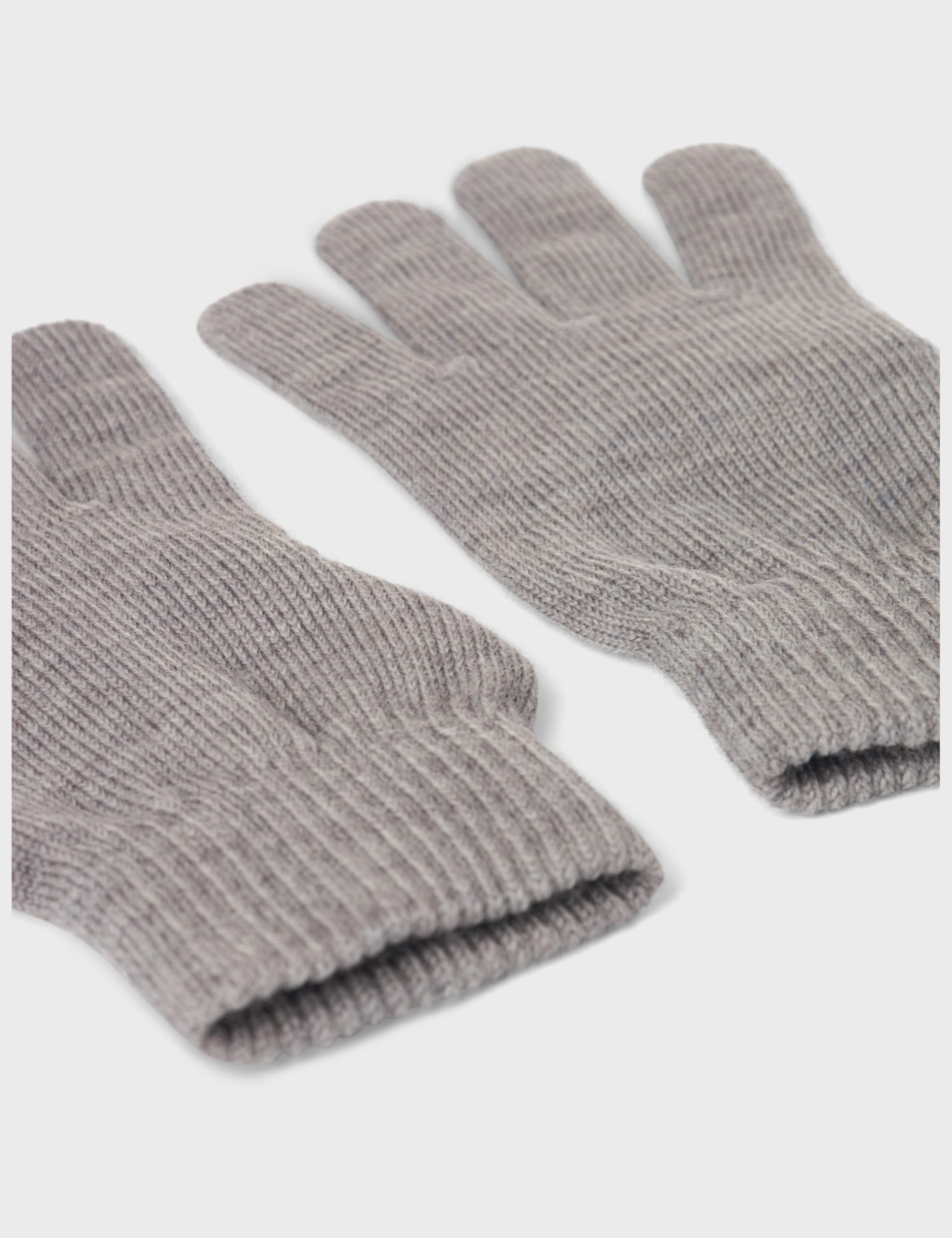 NAME IT Chłopięce rękawiczki NKMWHOLLA Wool Gloves, szare, rozmiar 7, szary, 7