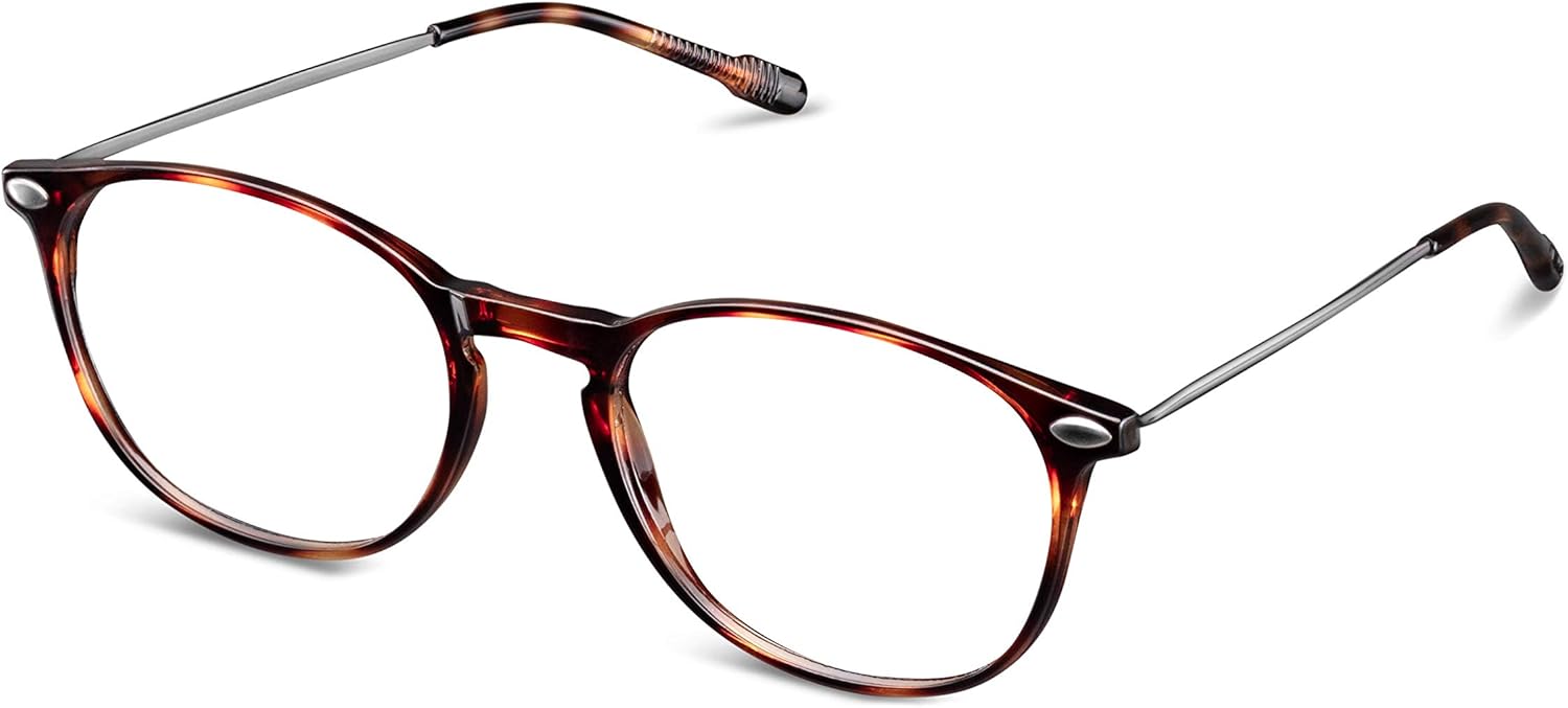NOOZ Optics - Reading Glasses - Slim & Lightweight (5g) - Presbyopia Readers for Women & Men with Compact Case -Oval