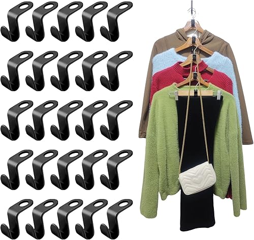100 ganchos para colgar ropa que ahorran espacio clips extensores para colgar ganchos en cascada para ganchos de armario resistentes accesorios de